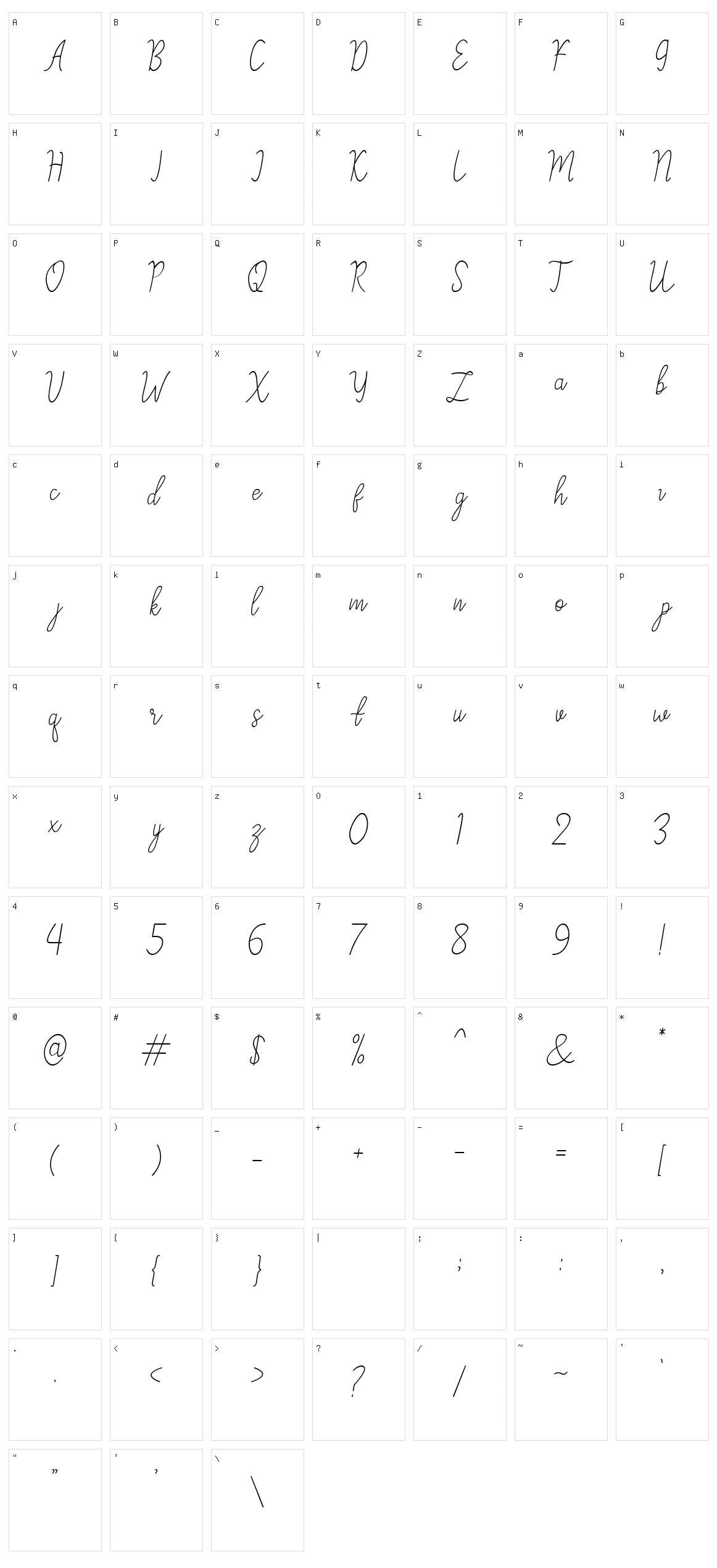 Zisilia Character Set