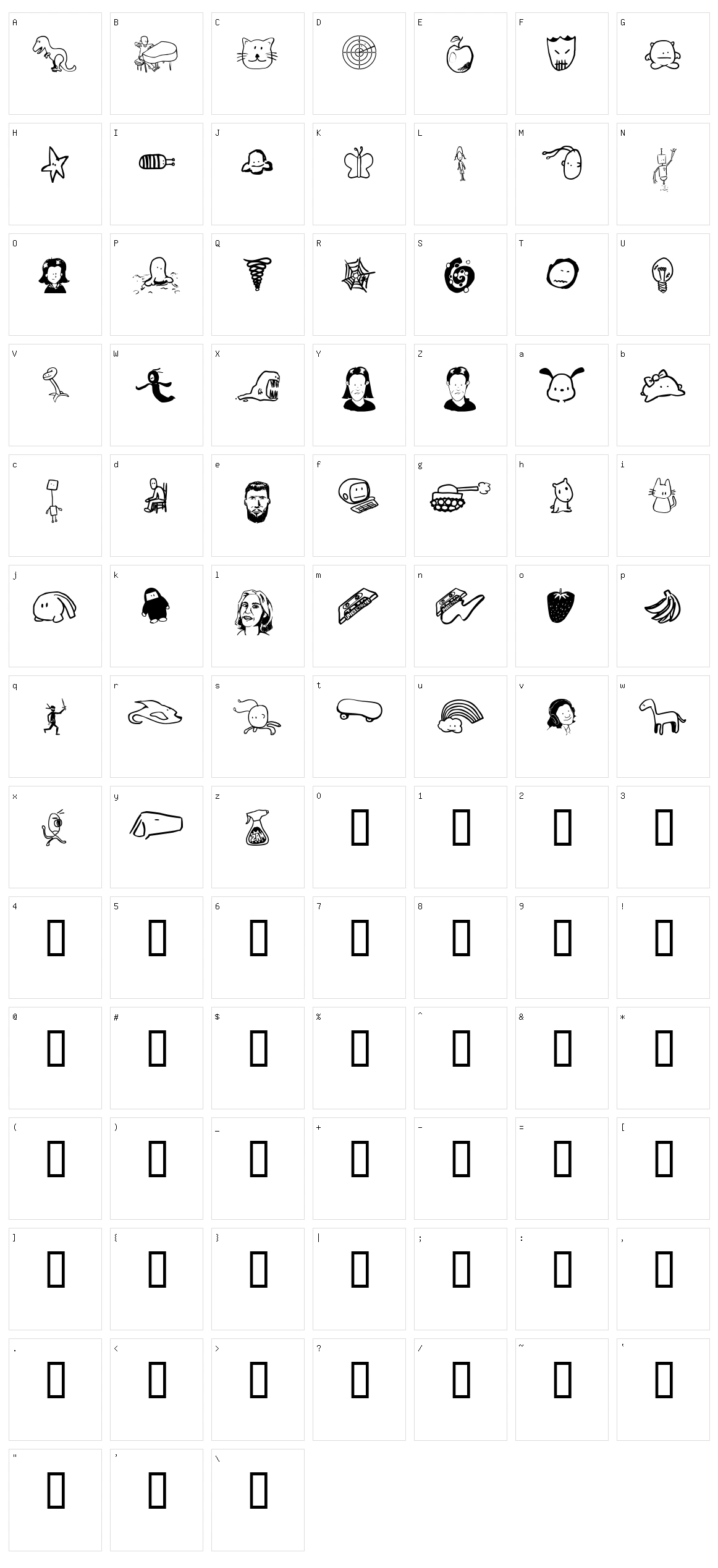 Tombats 7 Character Set