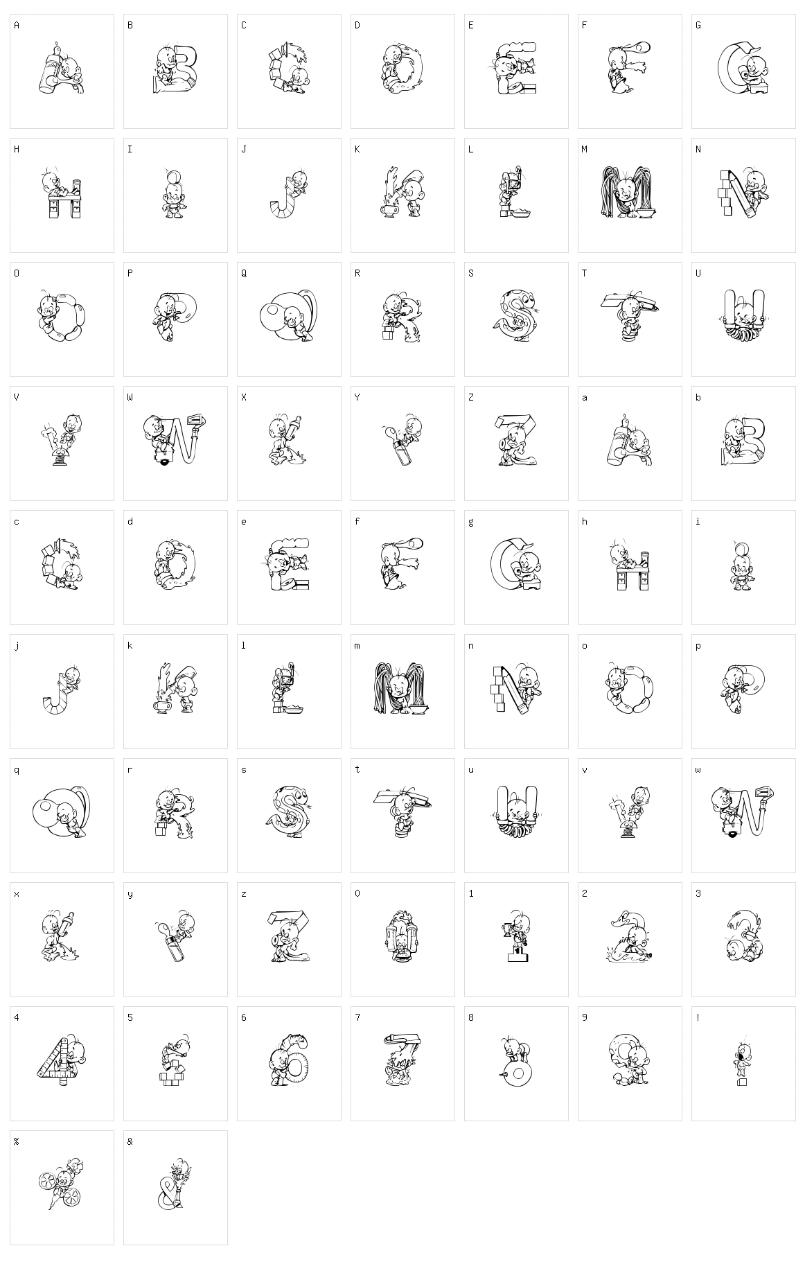 Baby ! Character Set