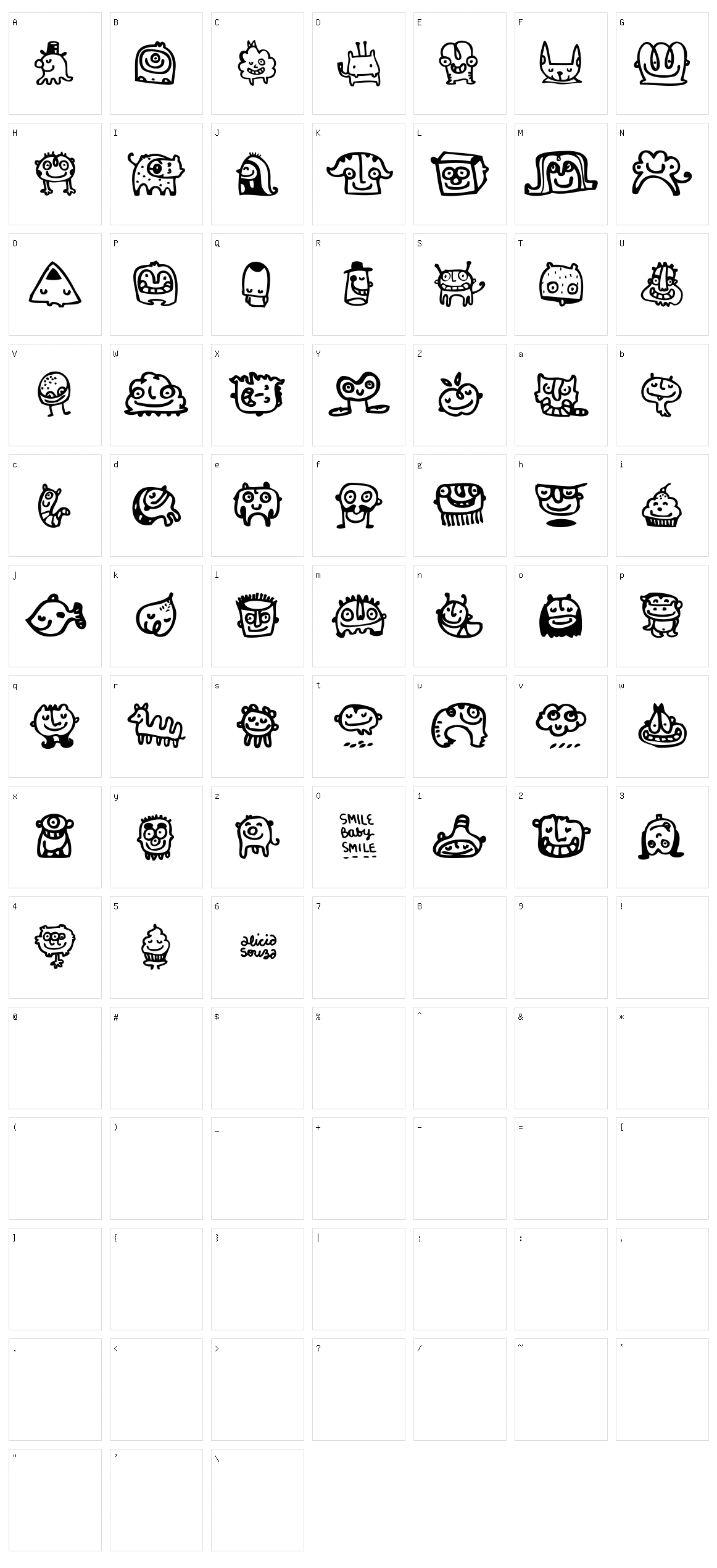 Smile Baby Smile Character Set