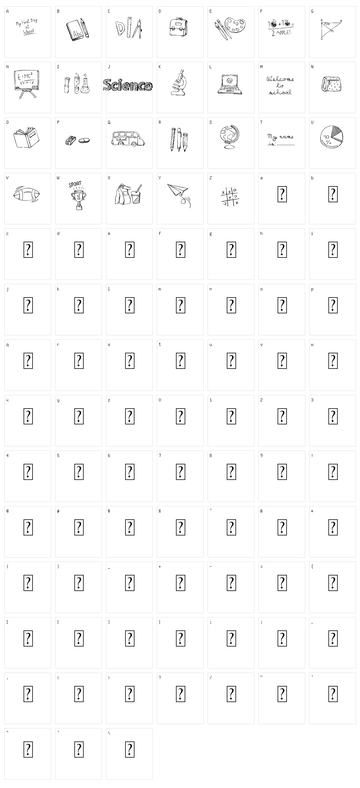 Matildas Back To School Character Set