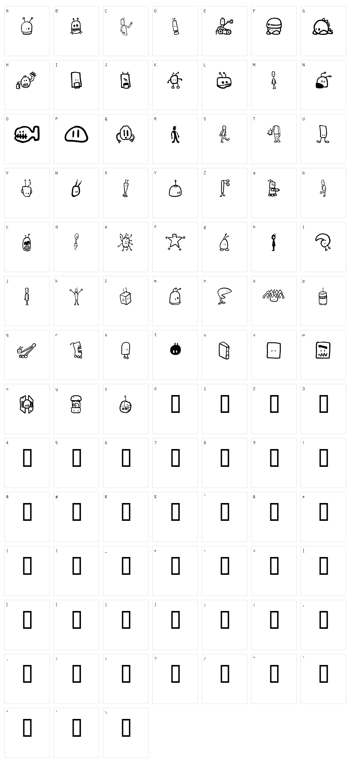 Tombots Character Set