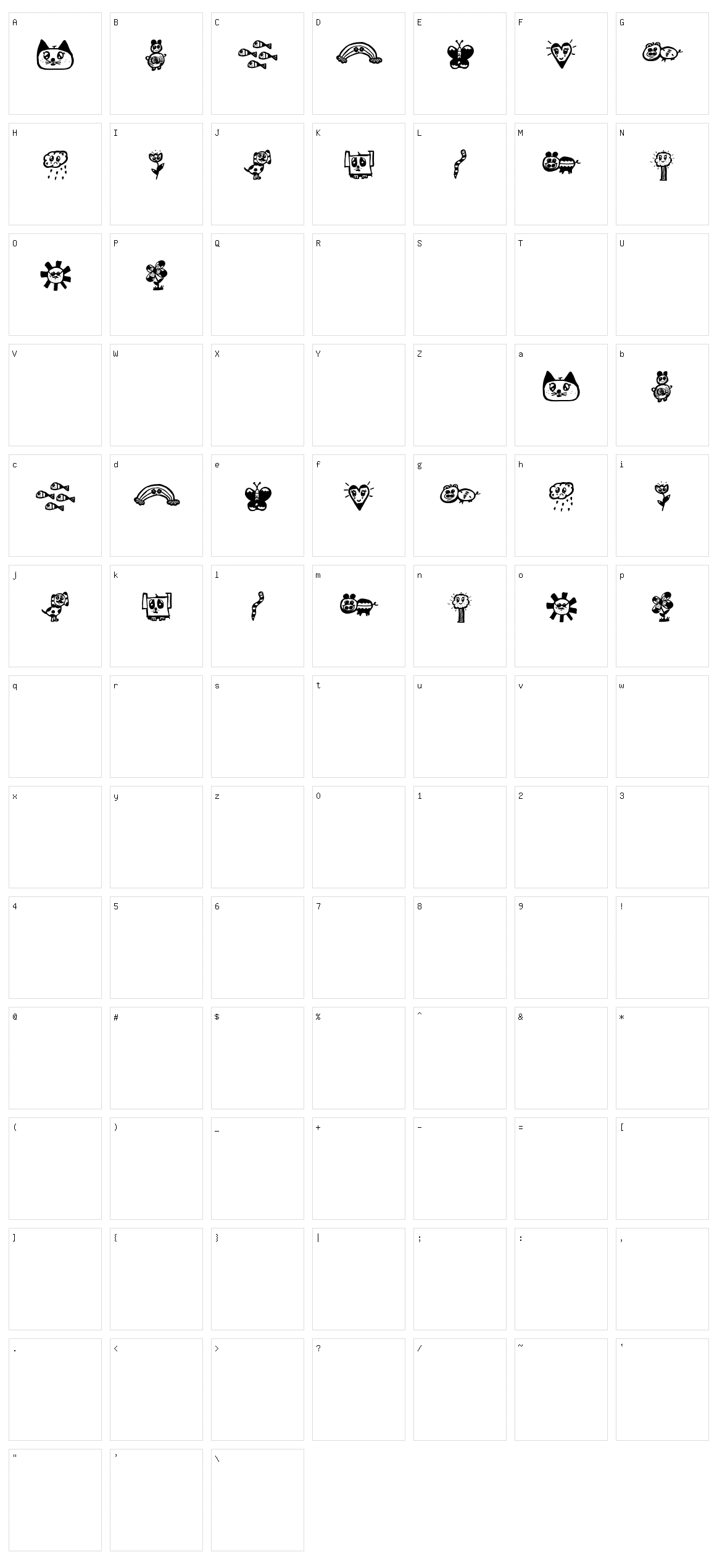 Kids Drawings Character Set