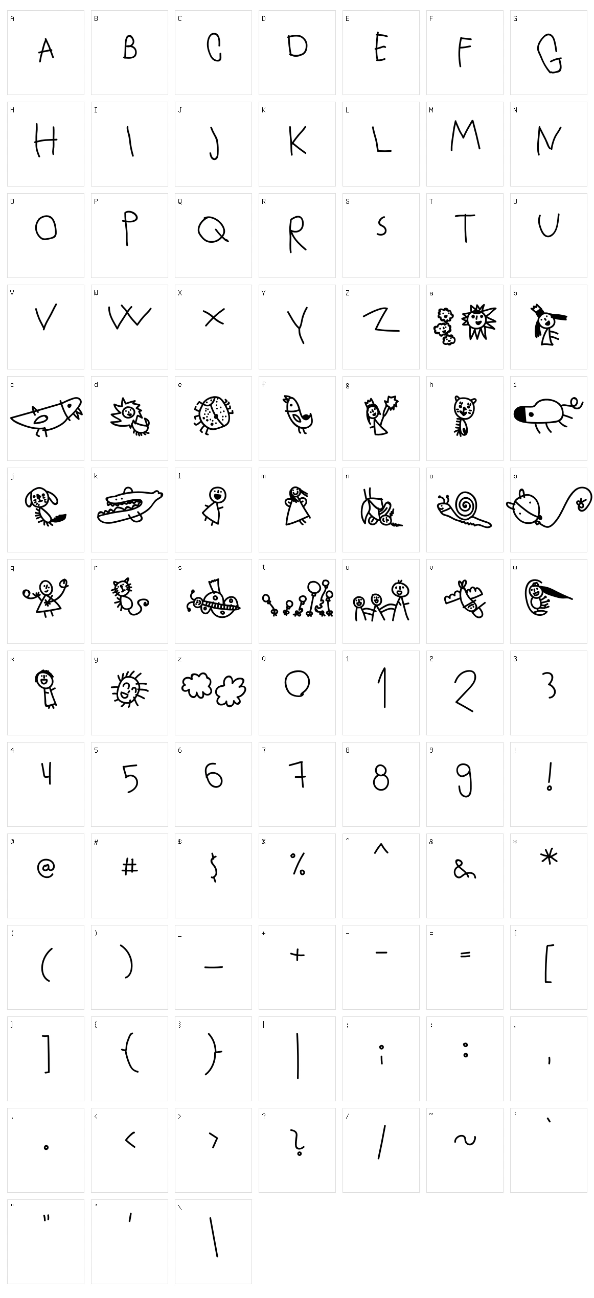 Upirjuli4 Character Set