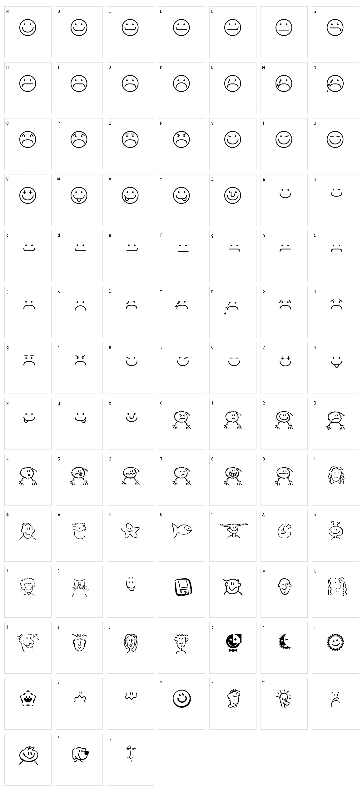 Smileyface Character Set