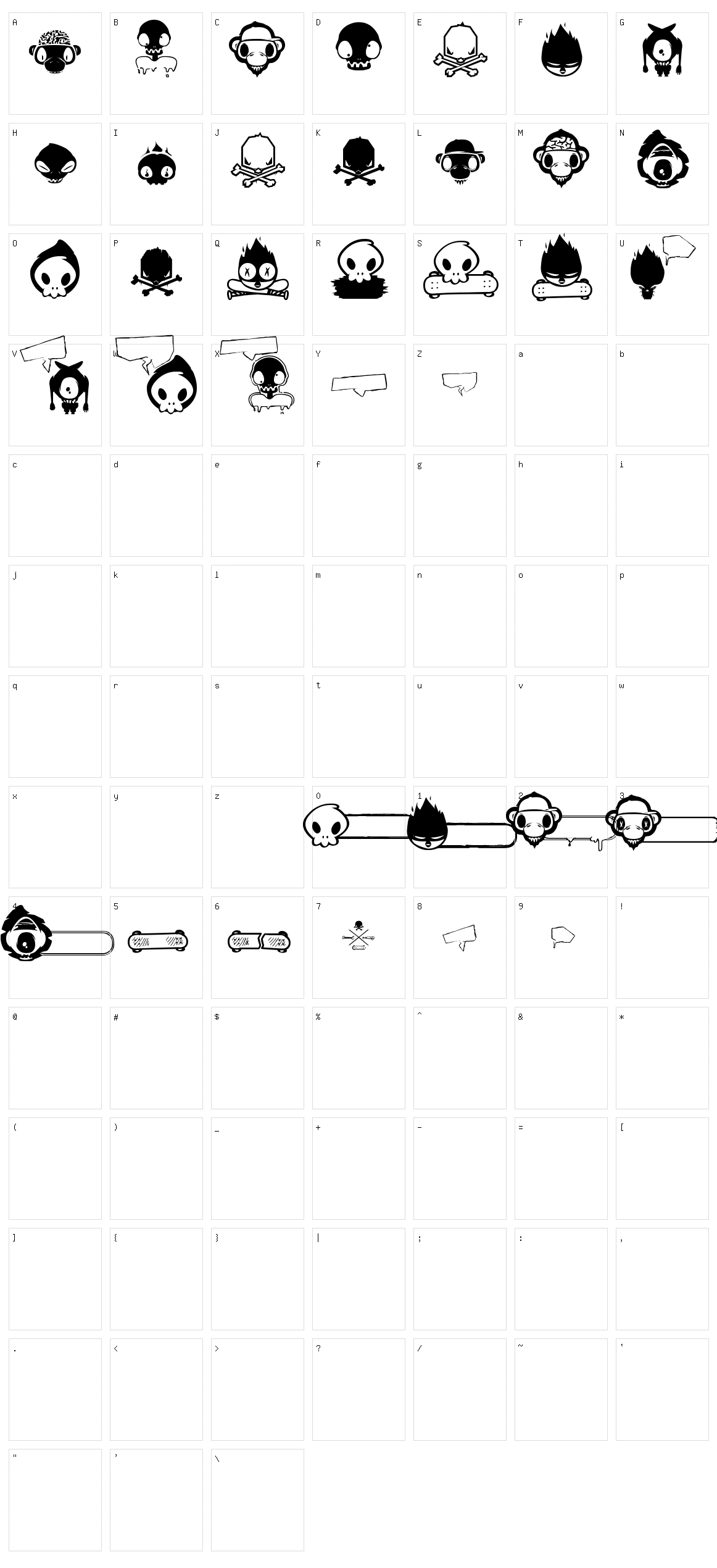 Skate or Die Character Set