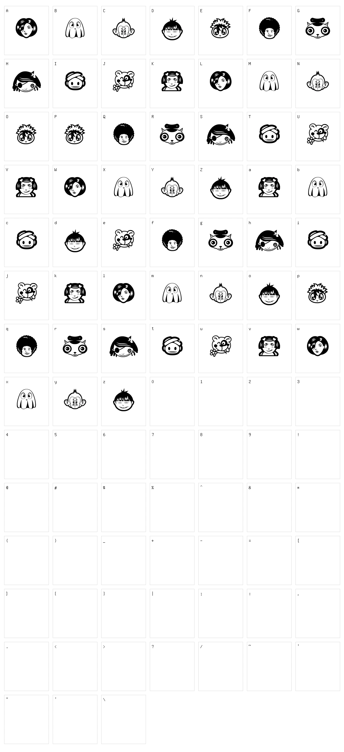 Random Face 1 Character Set