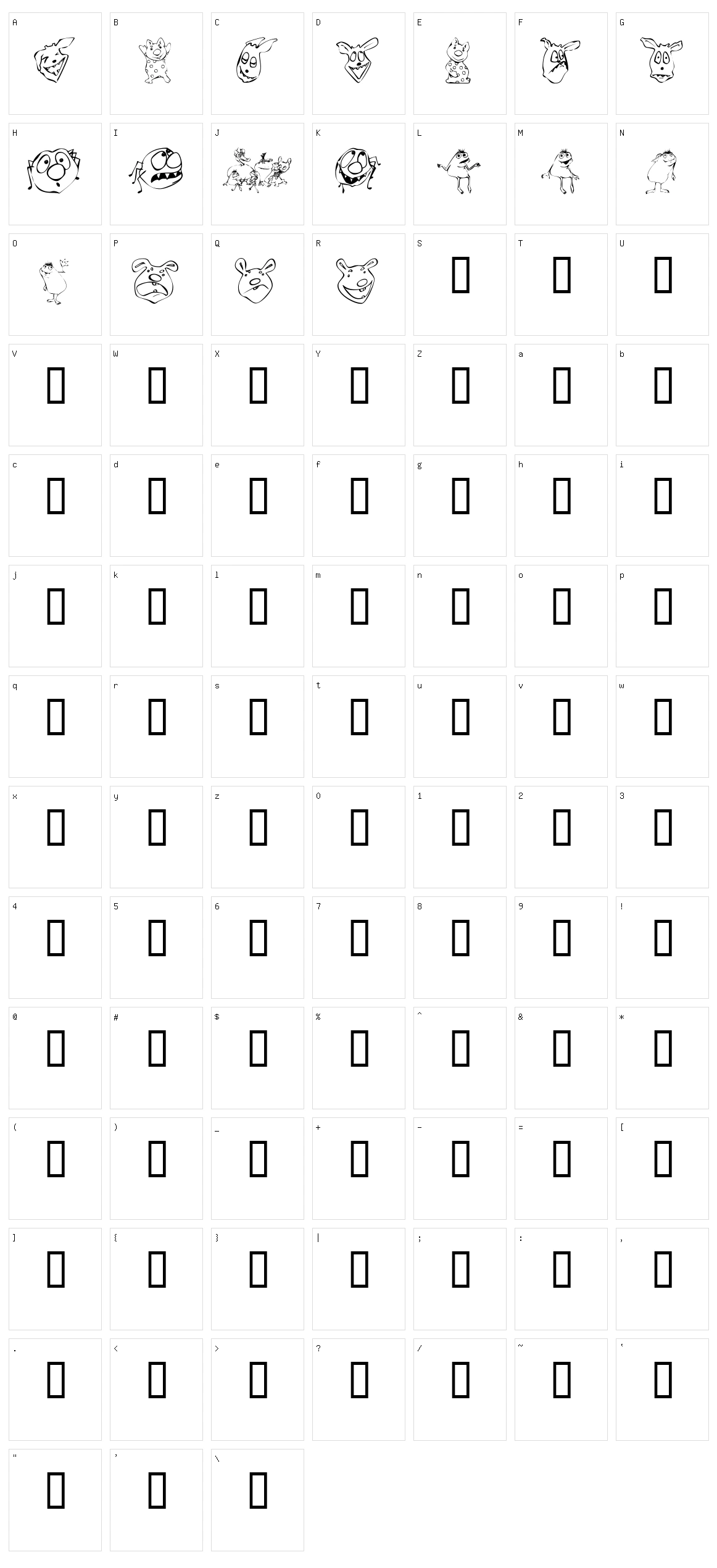 KR Lil Mites Character Set