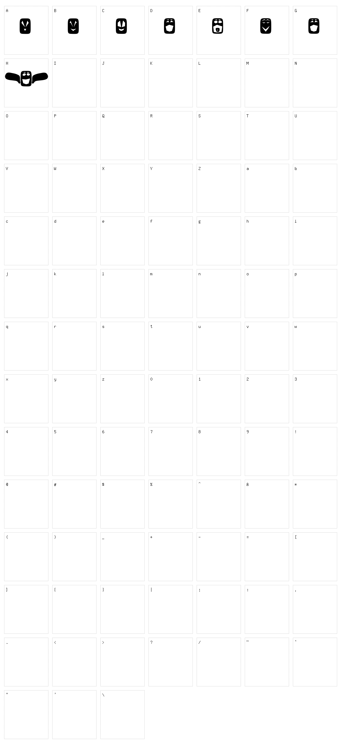 Ugly Faces Character Set