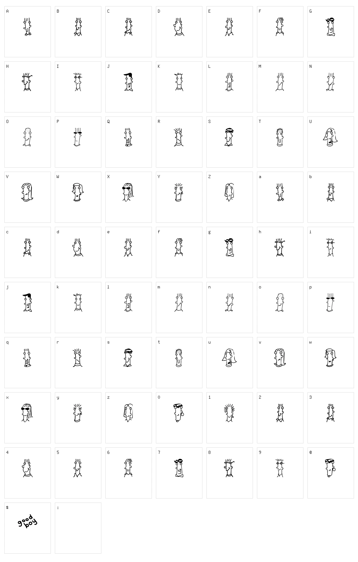 Buen Chico Character Set