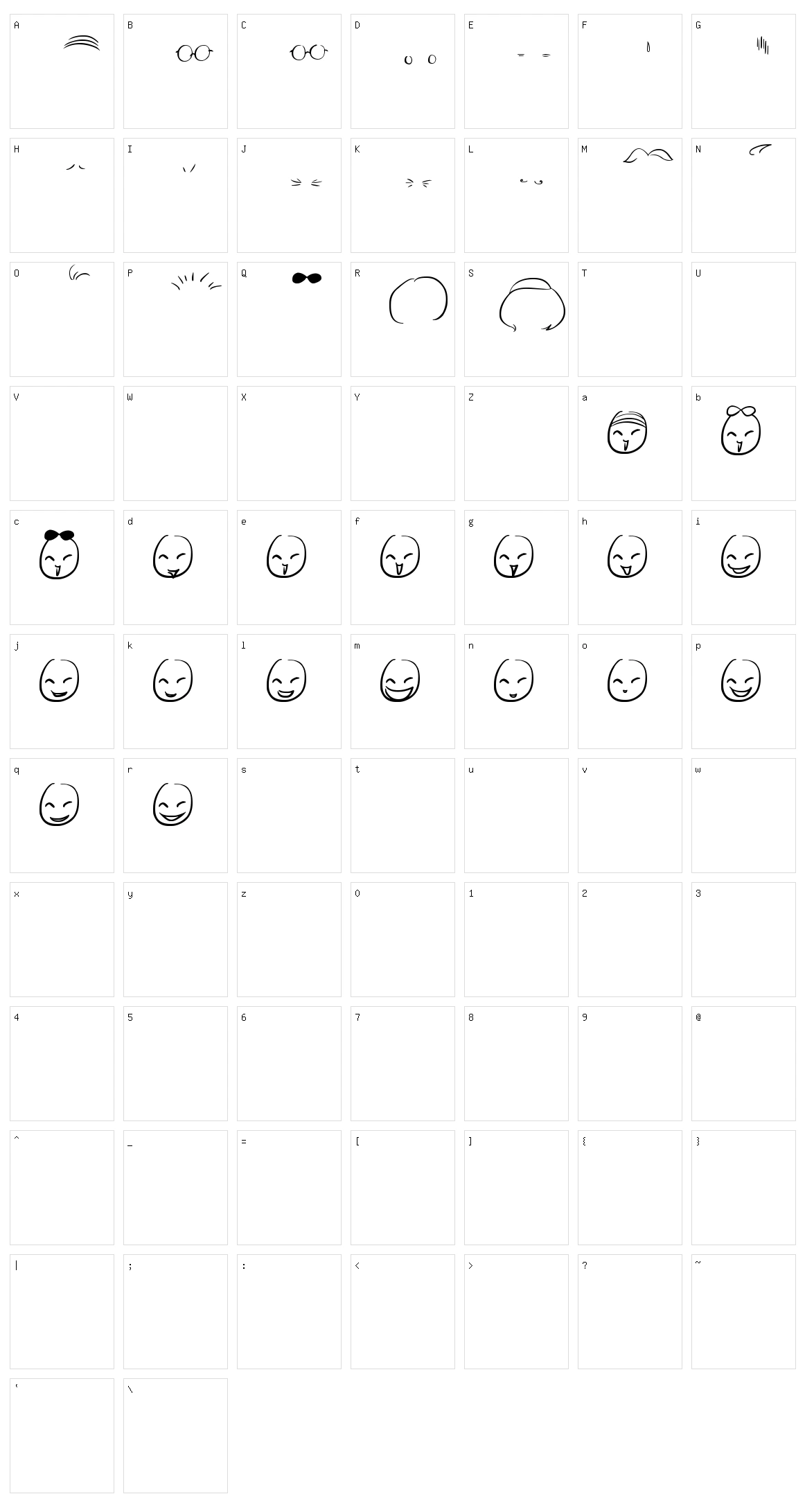 Mini Smile Character Set