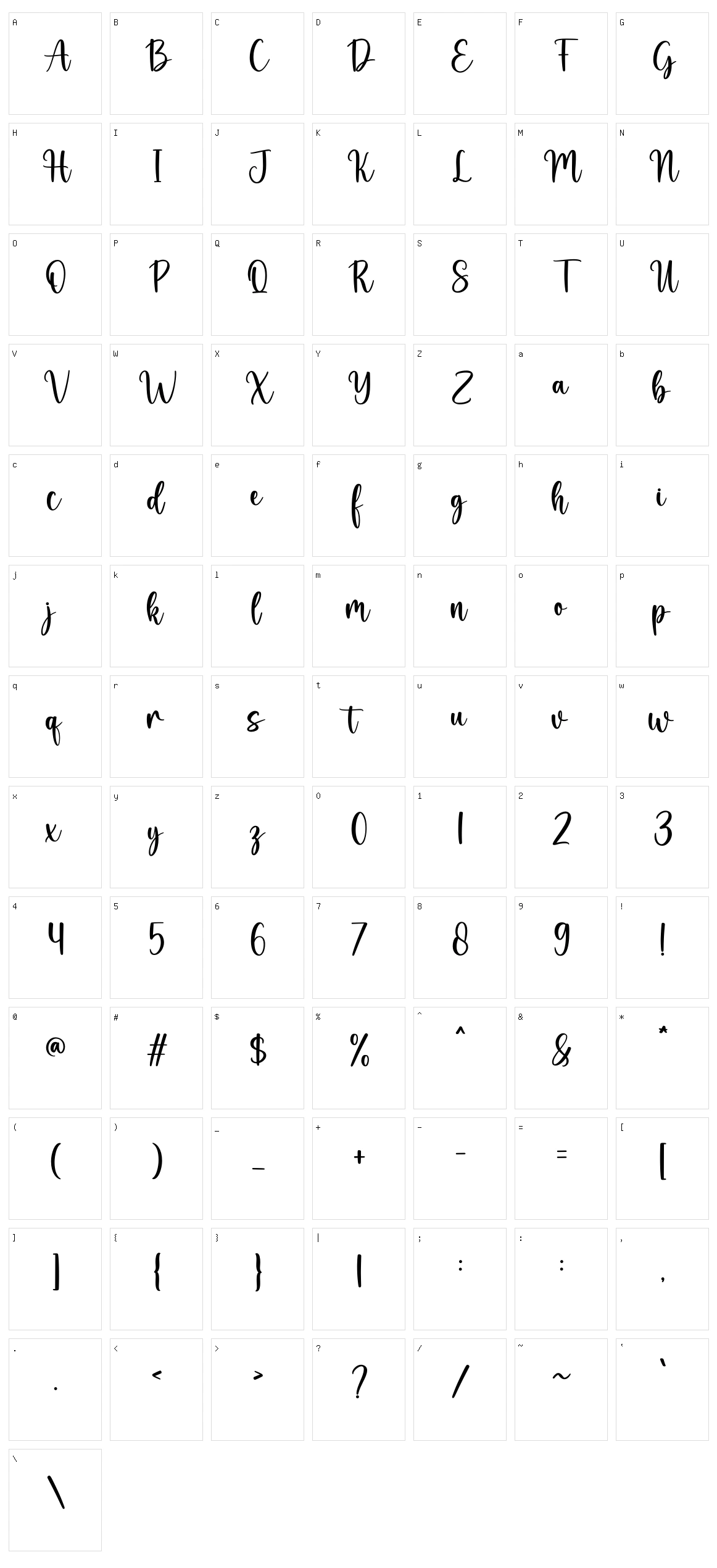 Homemade Character Set