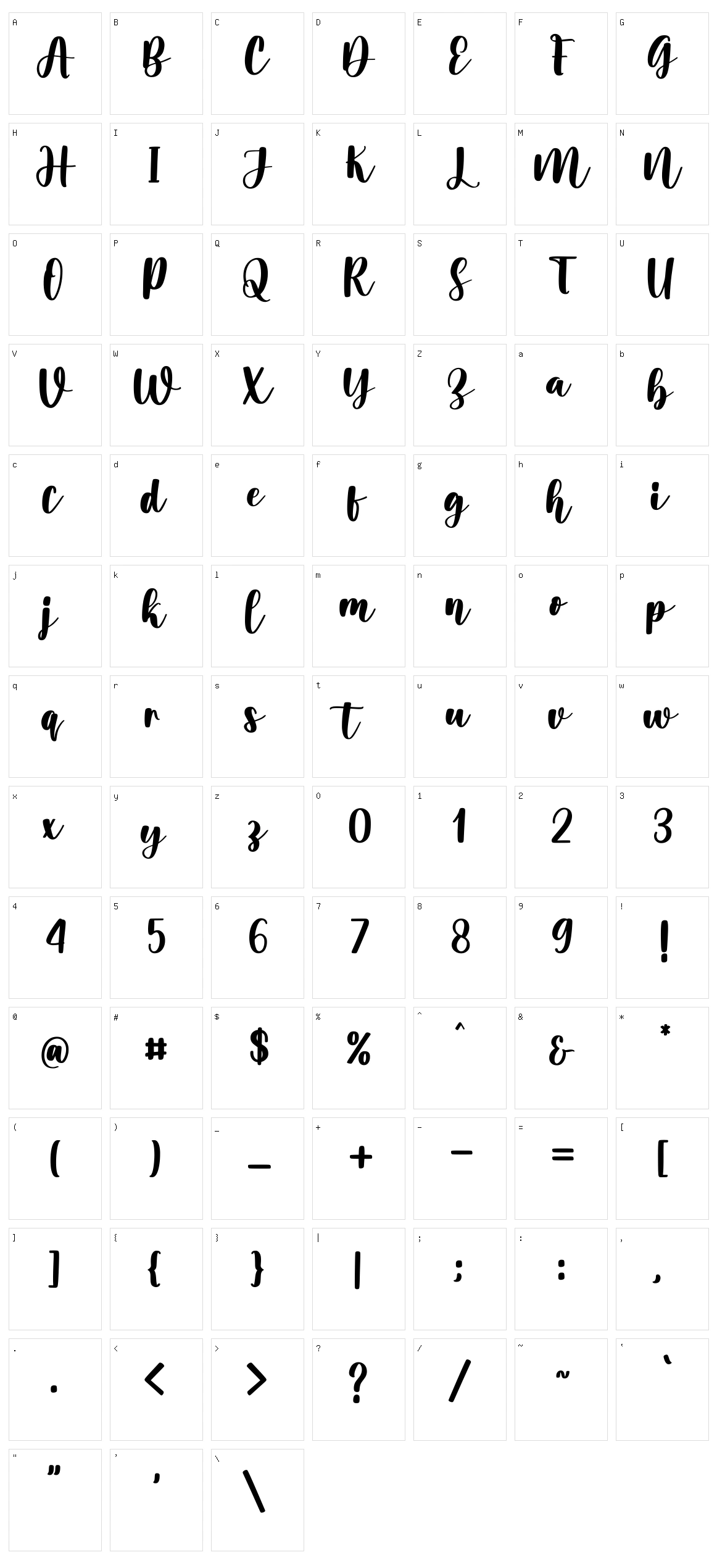 Honiebi Character Set