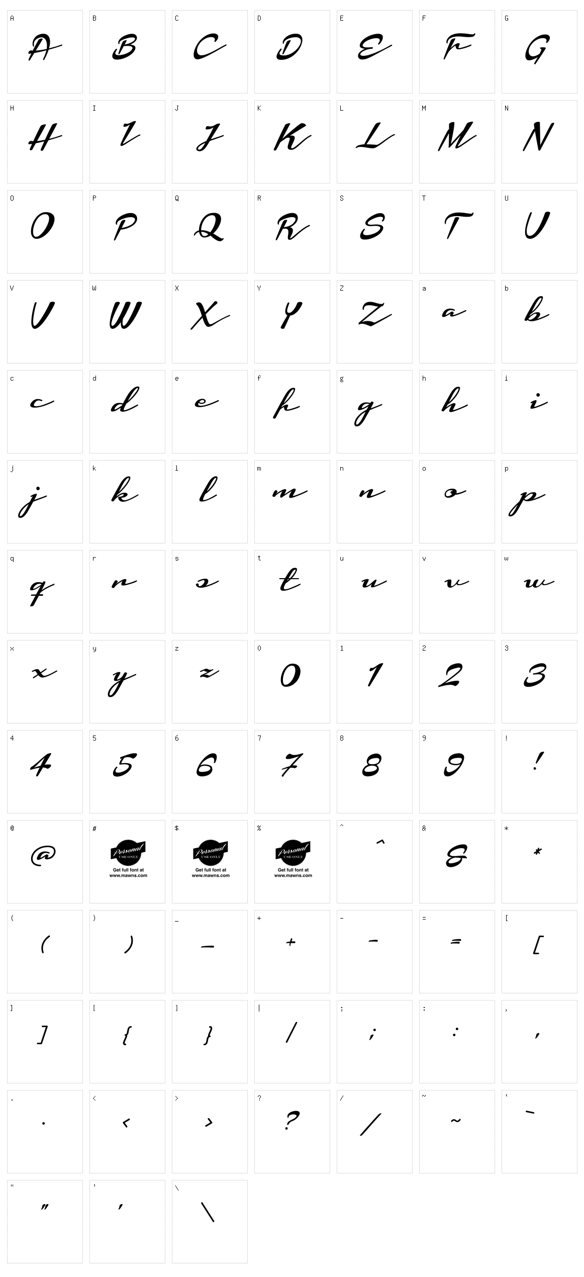 Housegrind Character Set