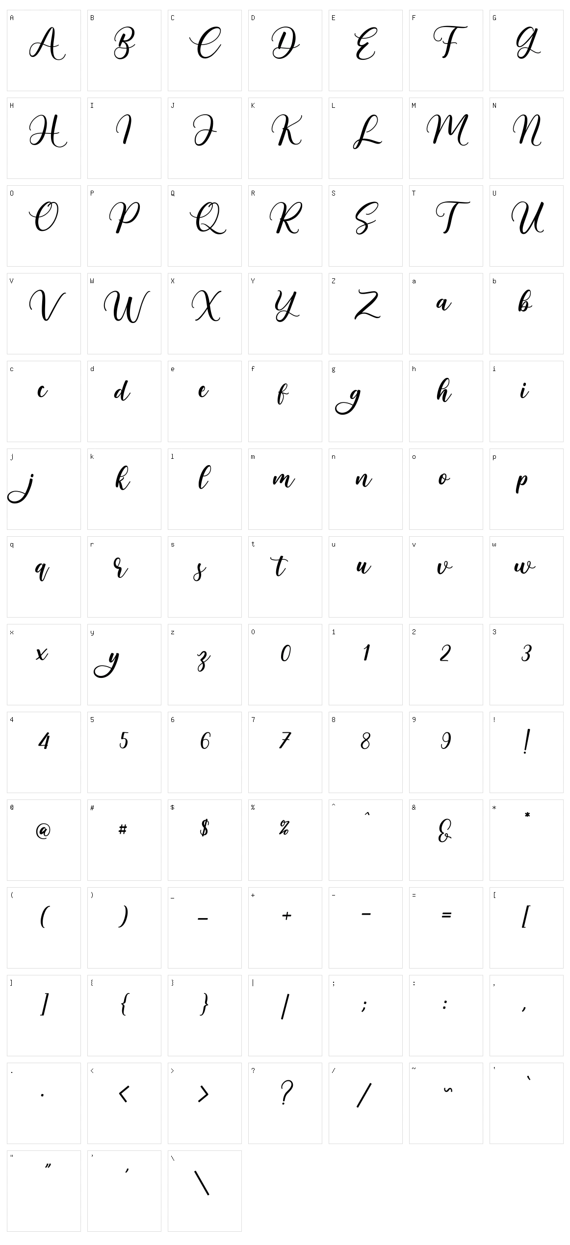Houshie Character Set