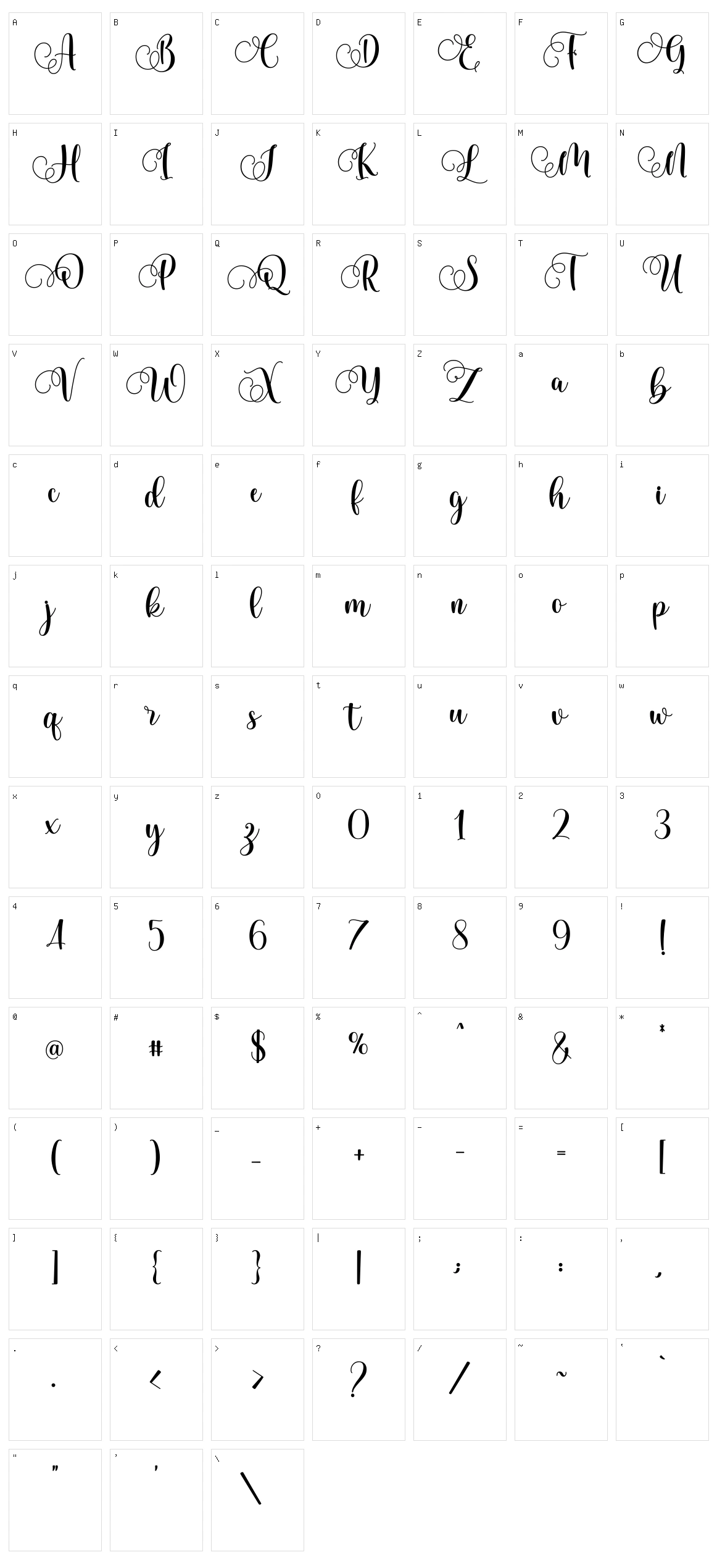 Hungrily Character Set