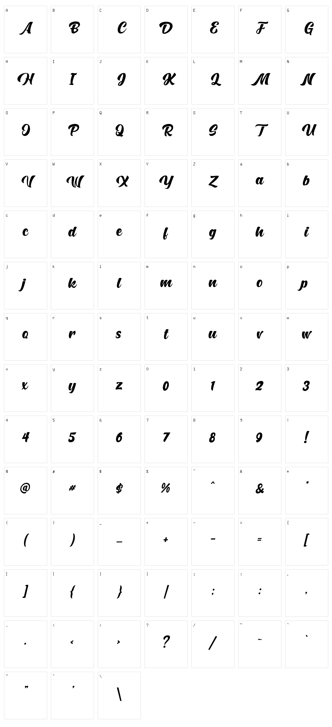 Hunters Character Set