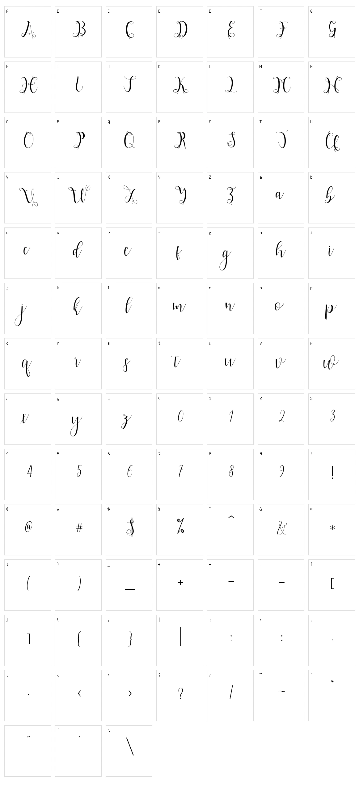 Hypatia Character Set