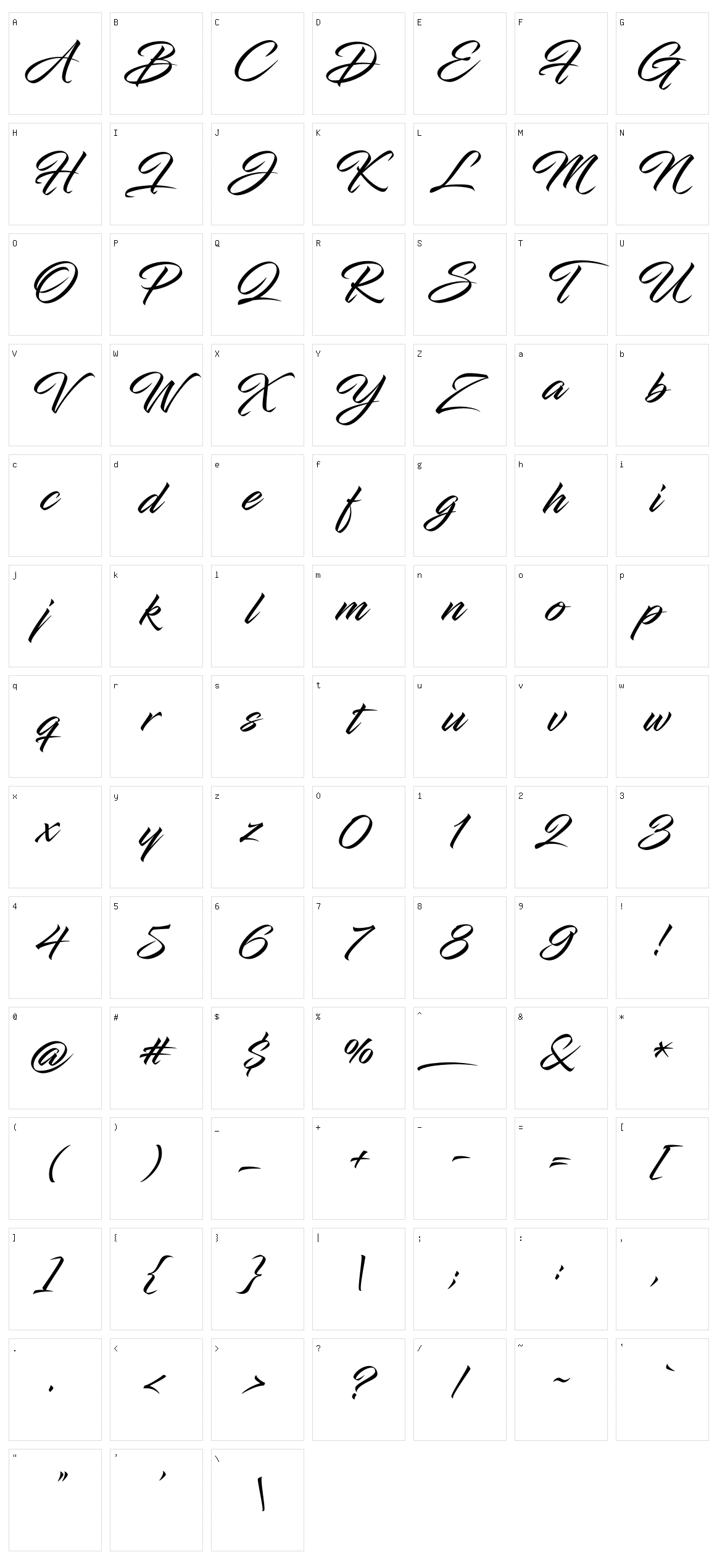 Infinite Stroke Character Set