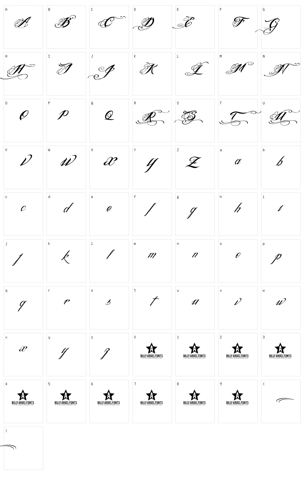 Ink In The Meat Character Set