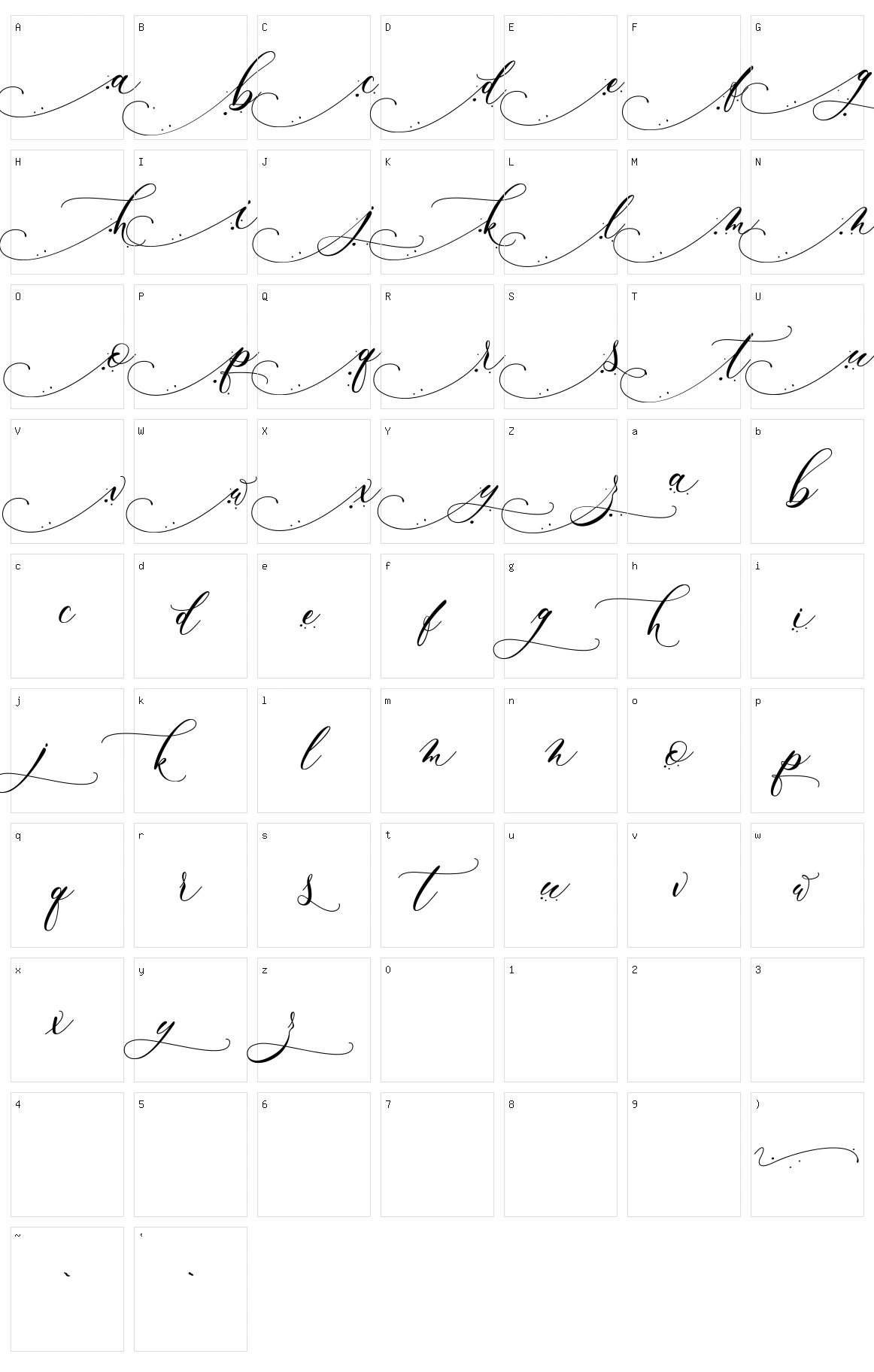 Inkland Character Set