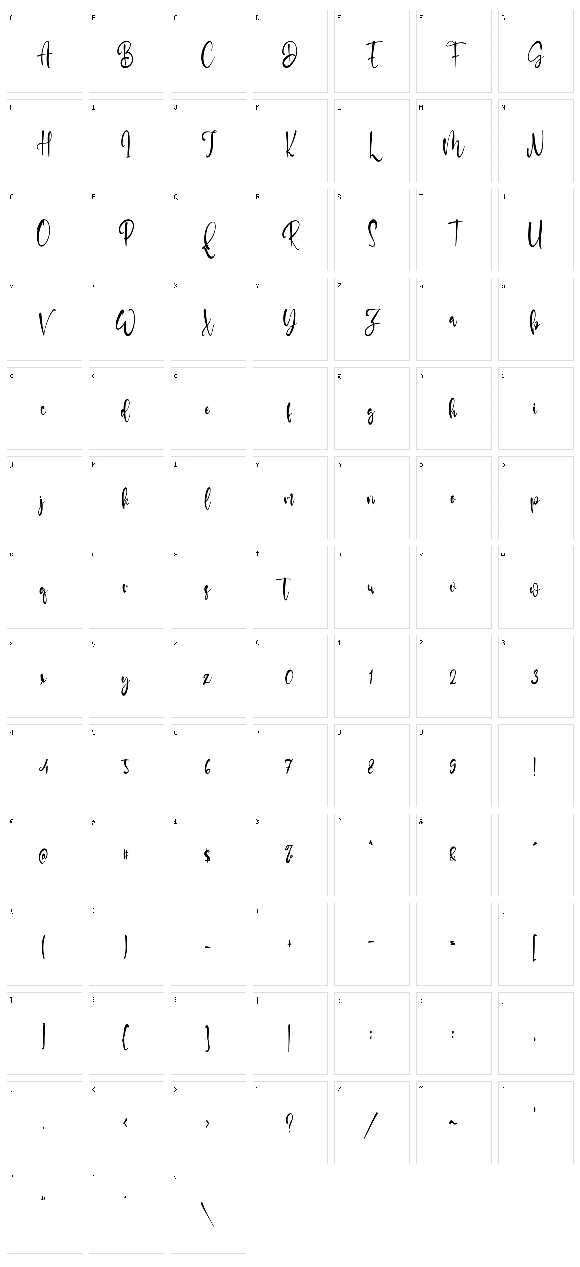 Jackson Miller Character Set