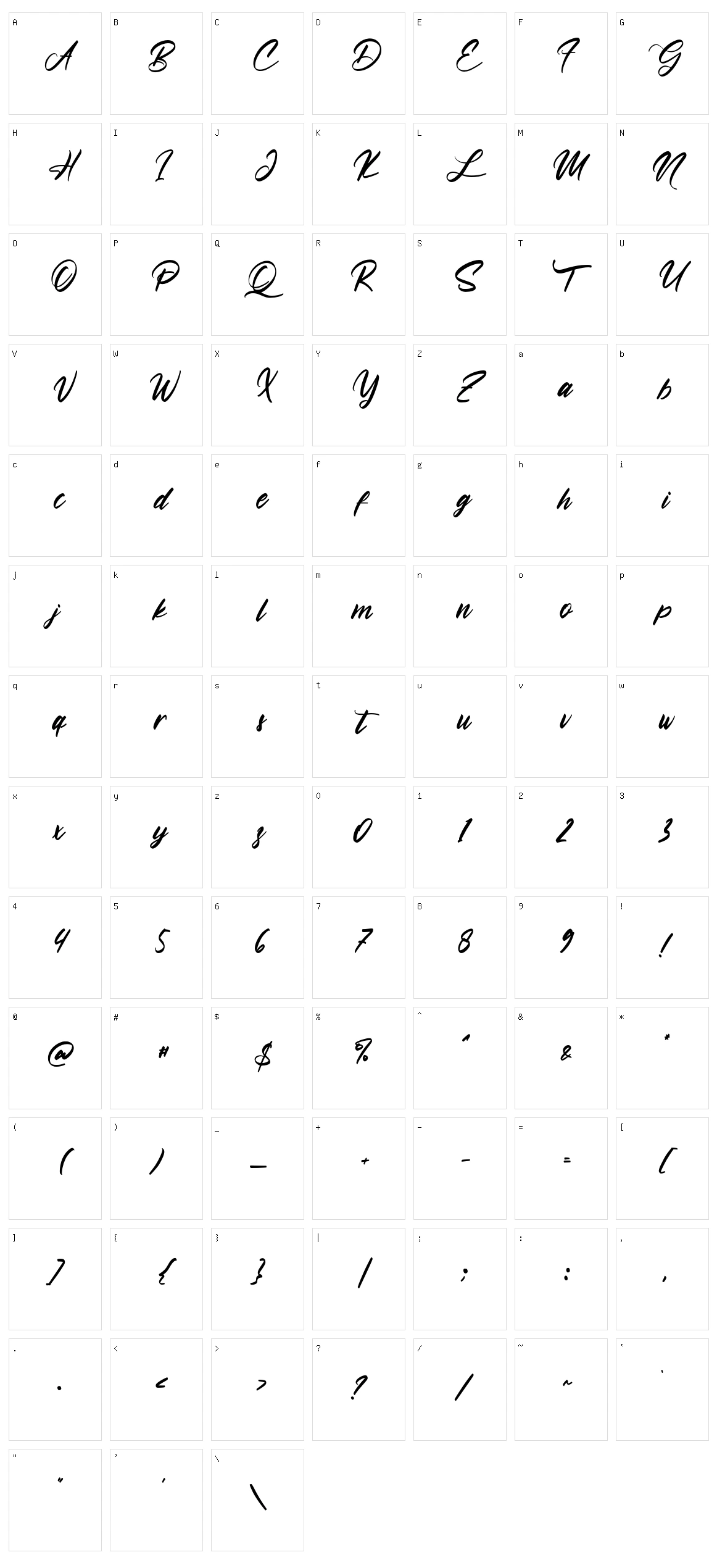 Jakarta Night Character Set