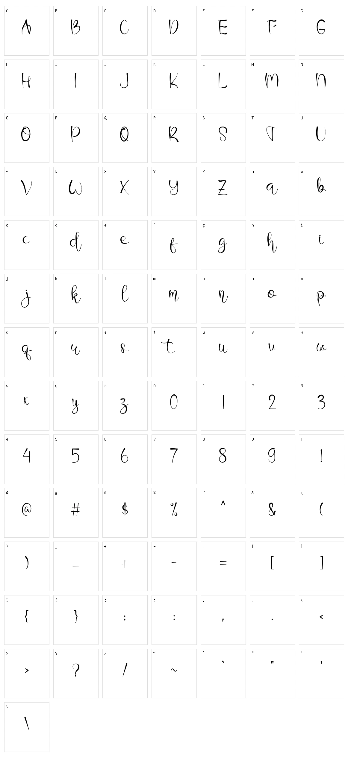 Jasmine Rose Character Set