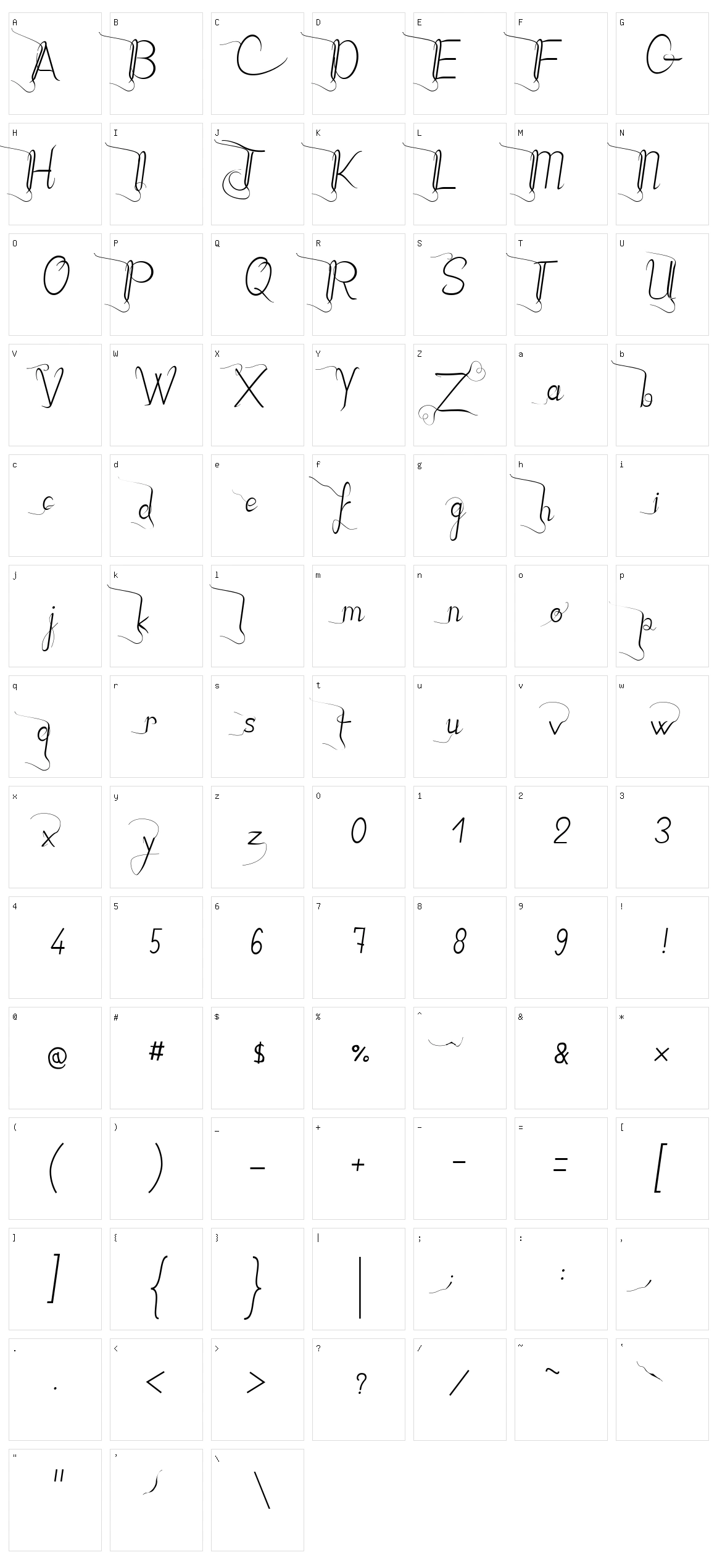 JB Style Character Set