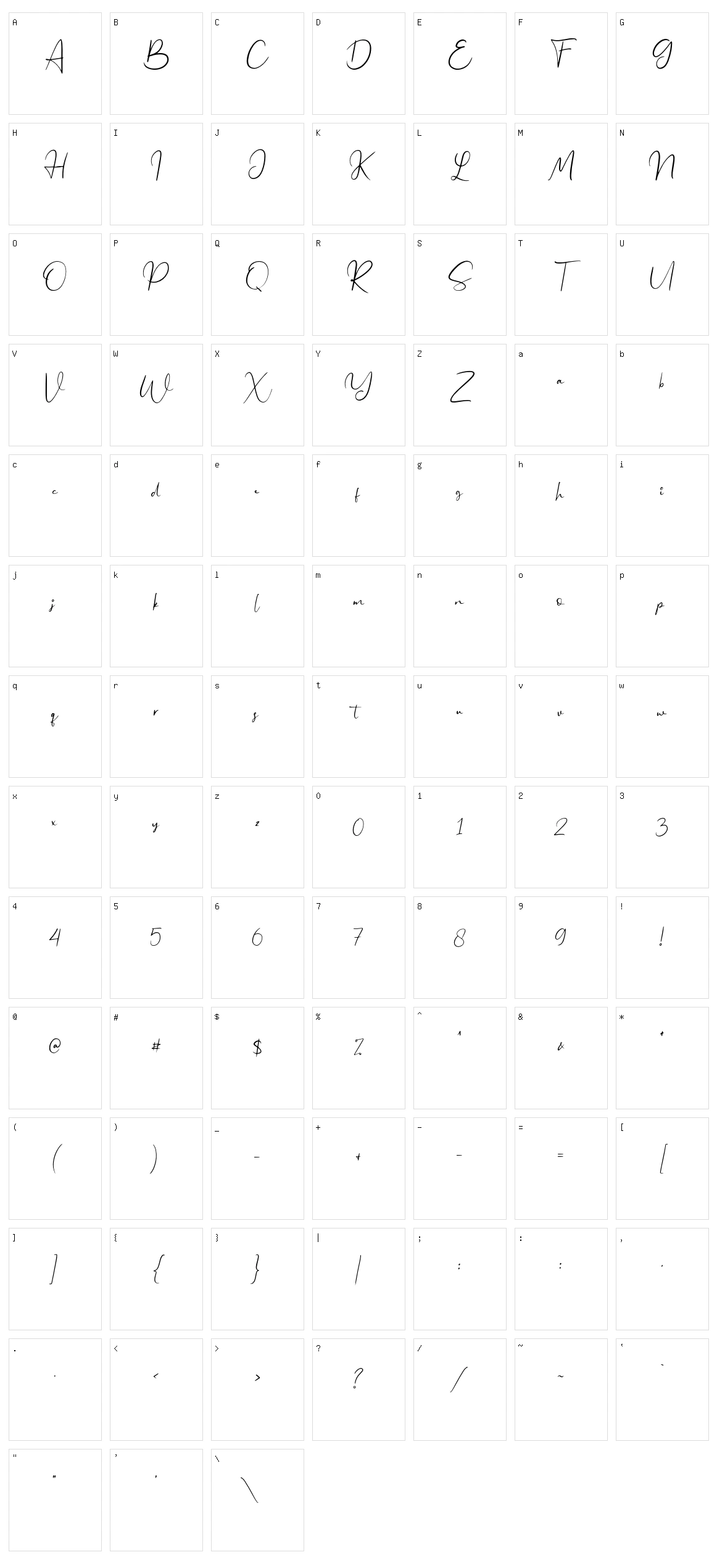 Jennifer Character Set