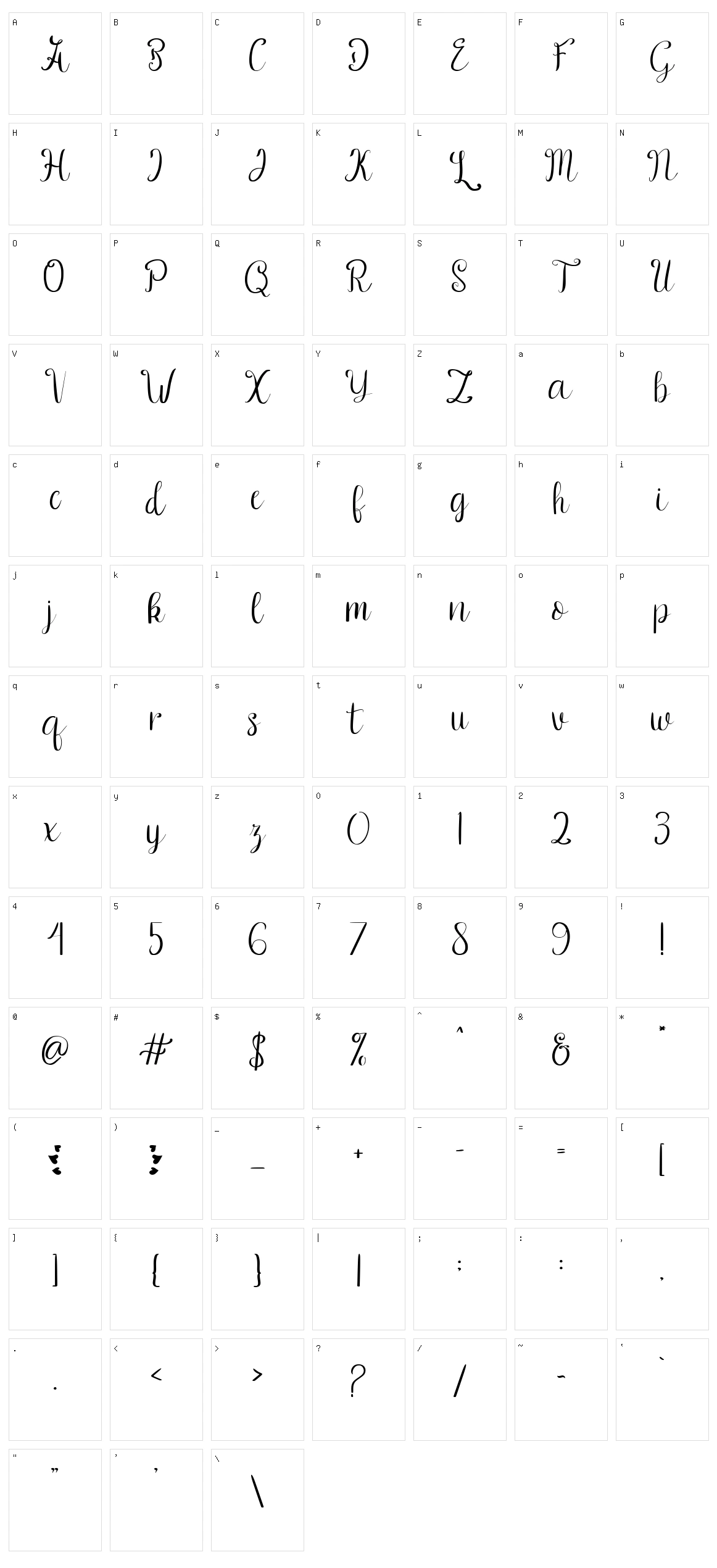 Jerhiyof Character Set