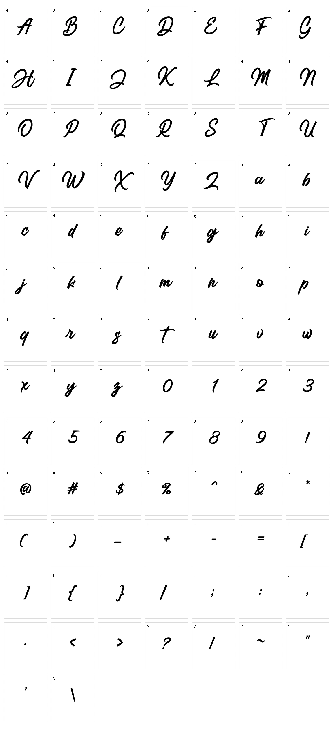 Jesicha Martine Character Set