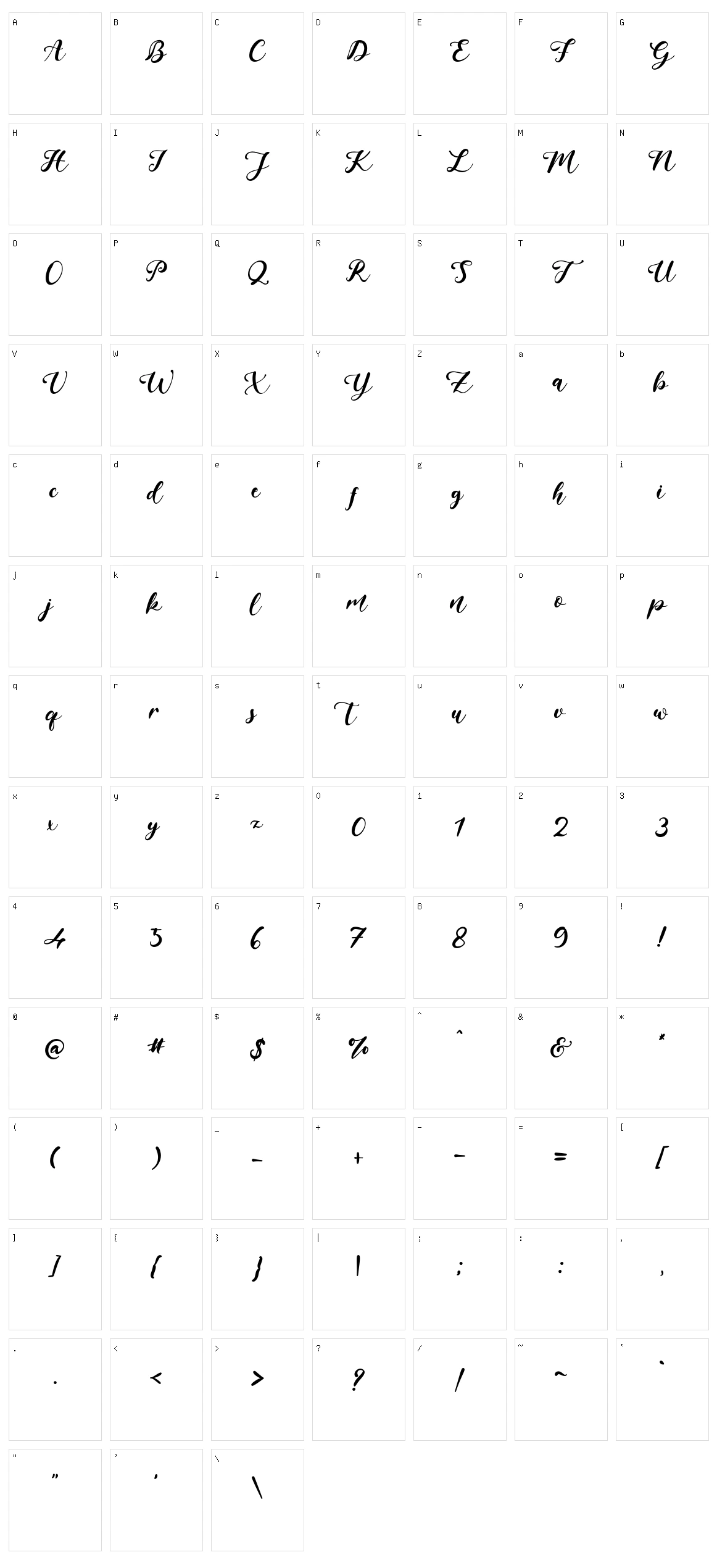 Joan Charlotte Character Set