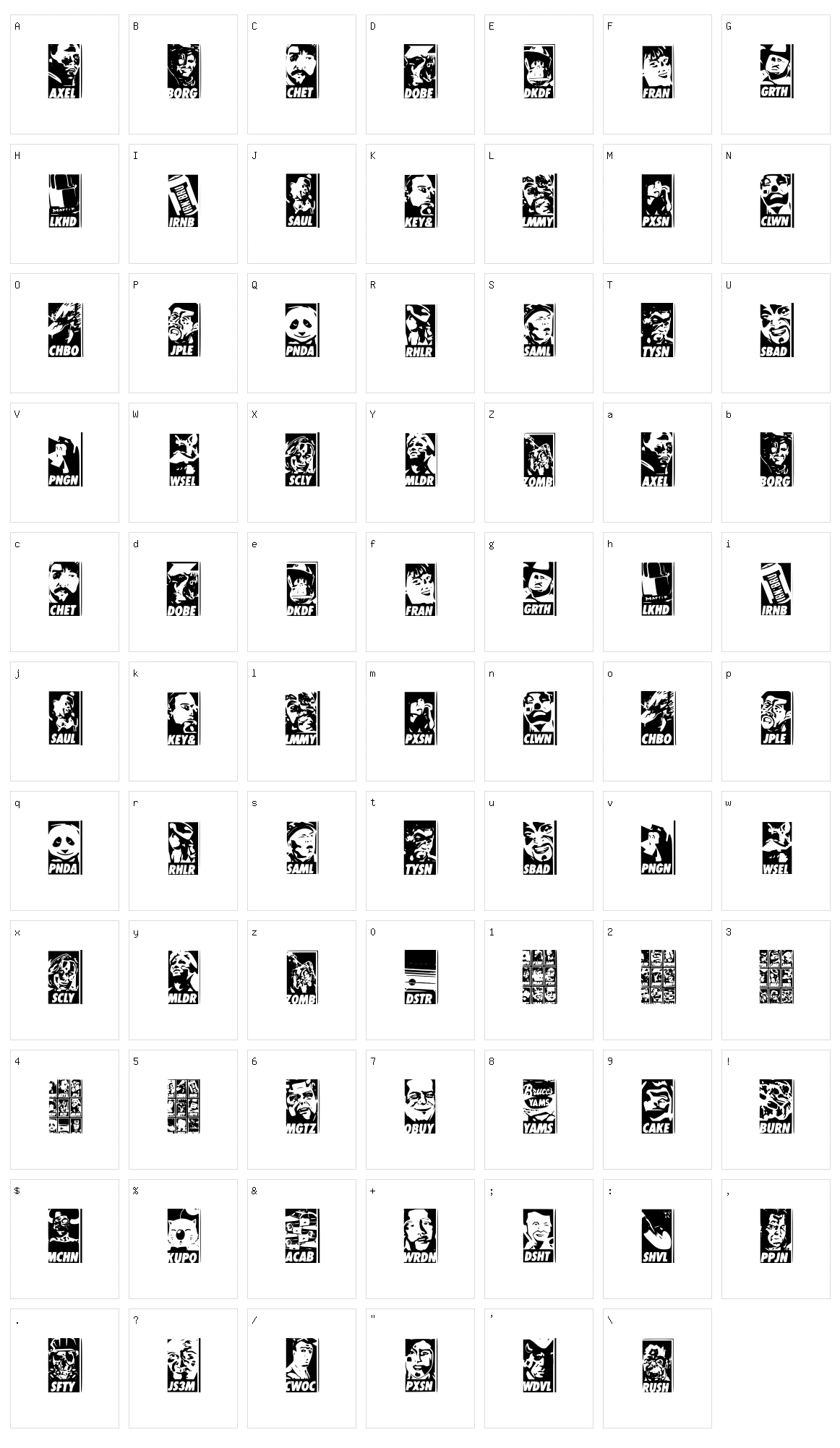 Ubuy Iconic Character Set