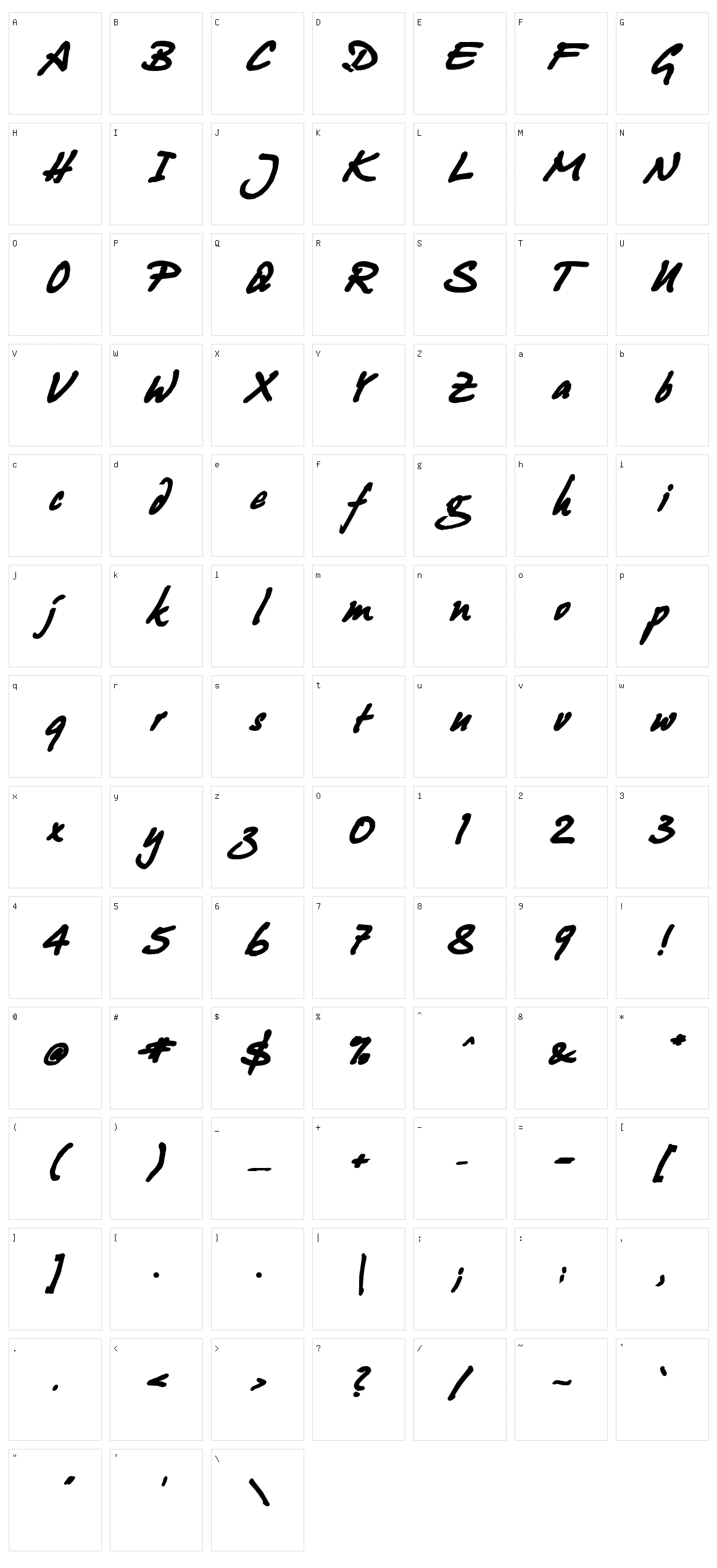 Juergen Character Set