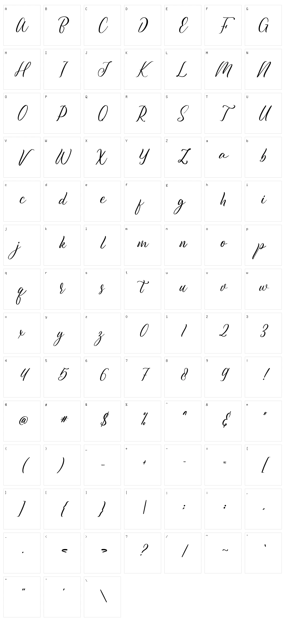 Julistta Character Set