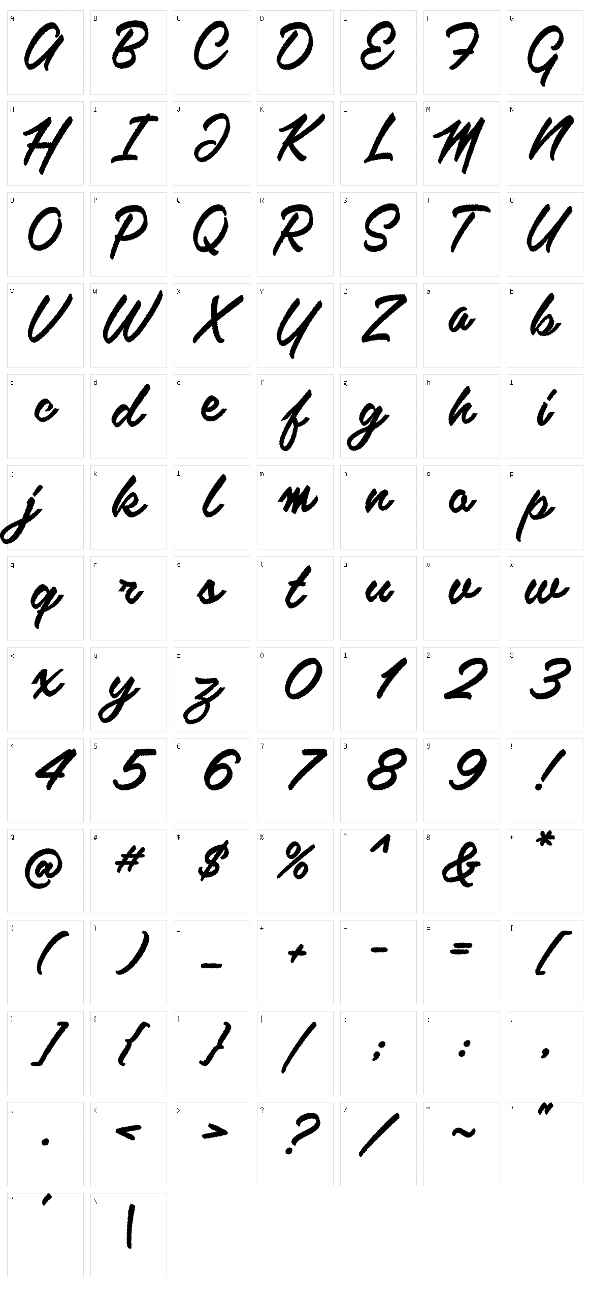 Kalamaya Character Set