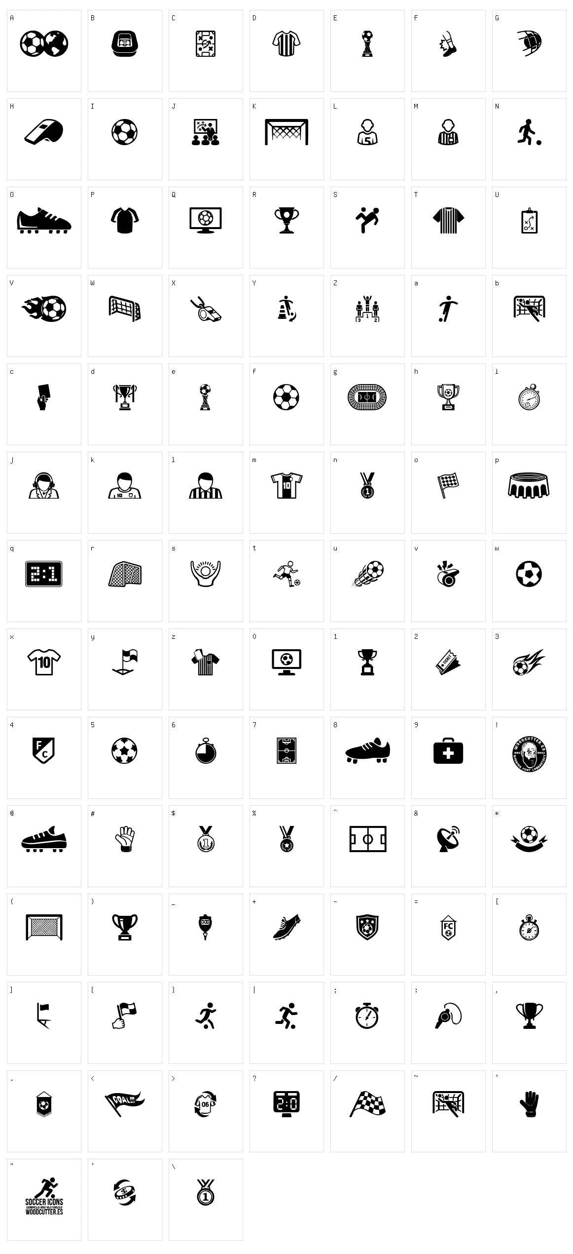 Soccer Icons Character Set