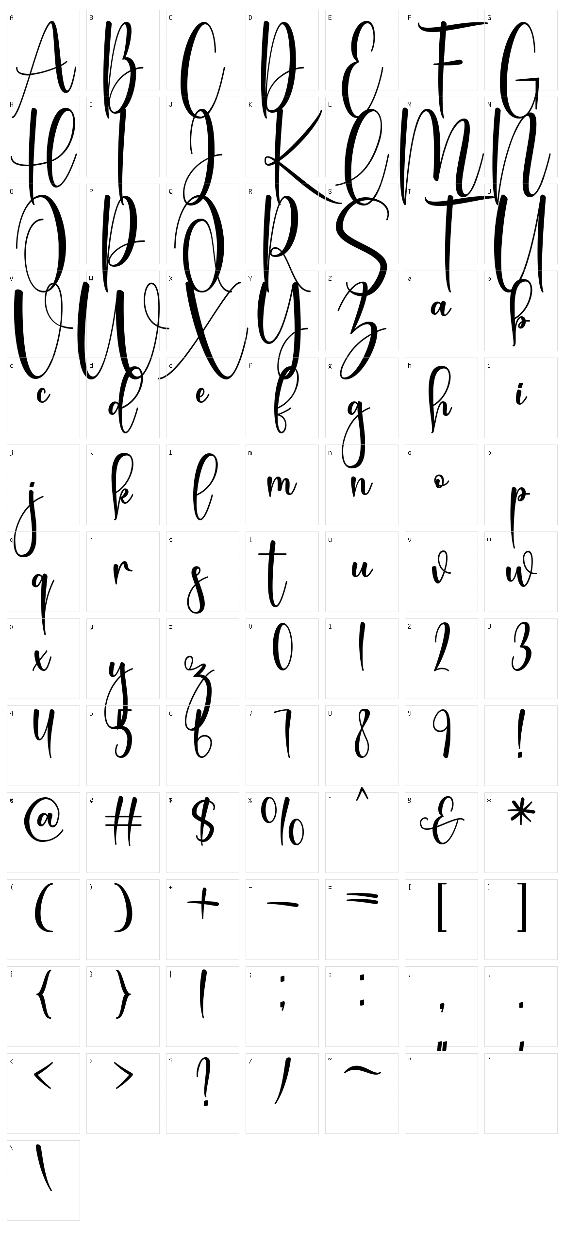 Katty Patty Character Set