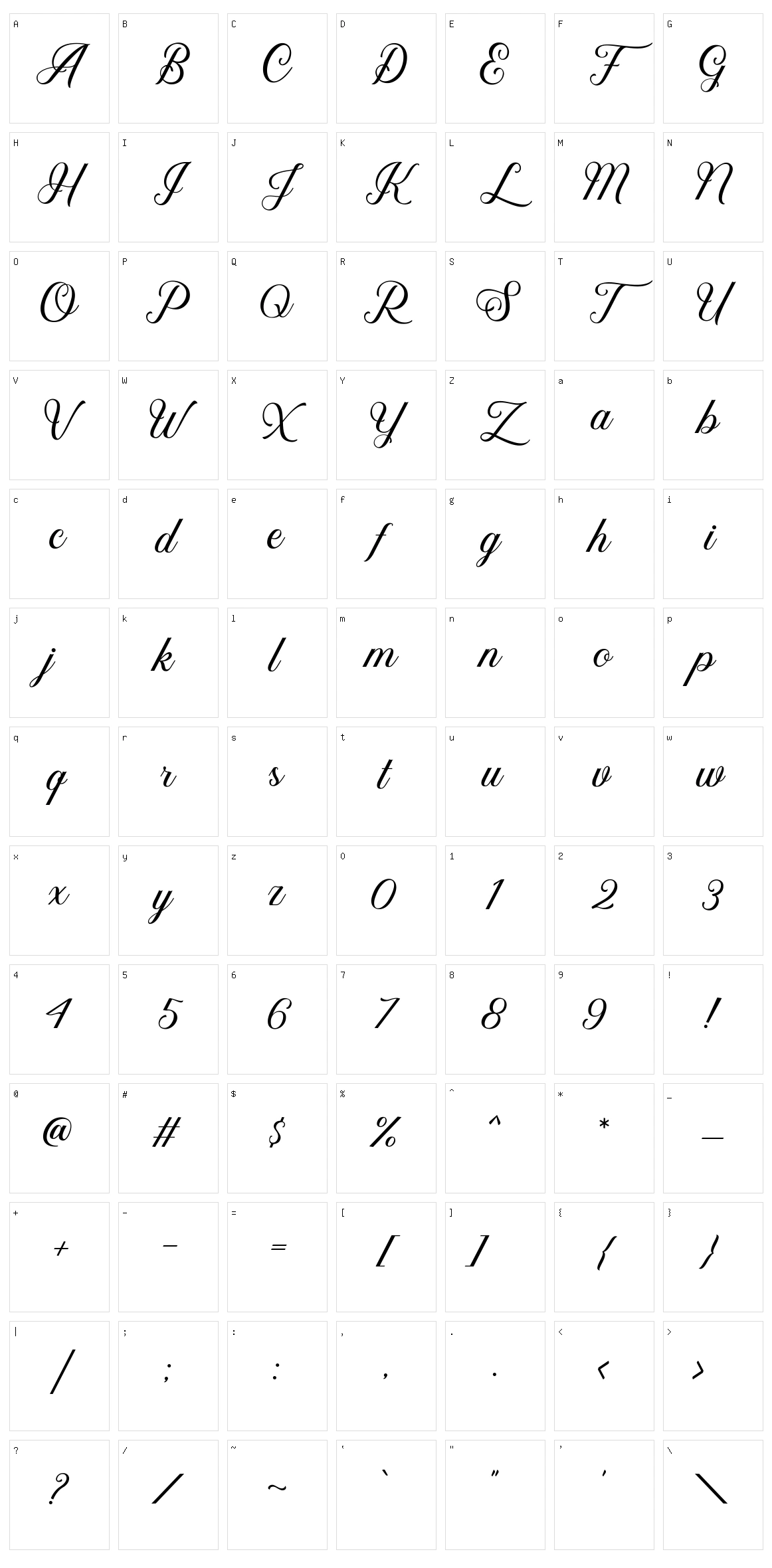 Kaylar Character Set