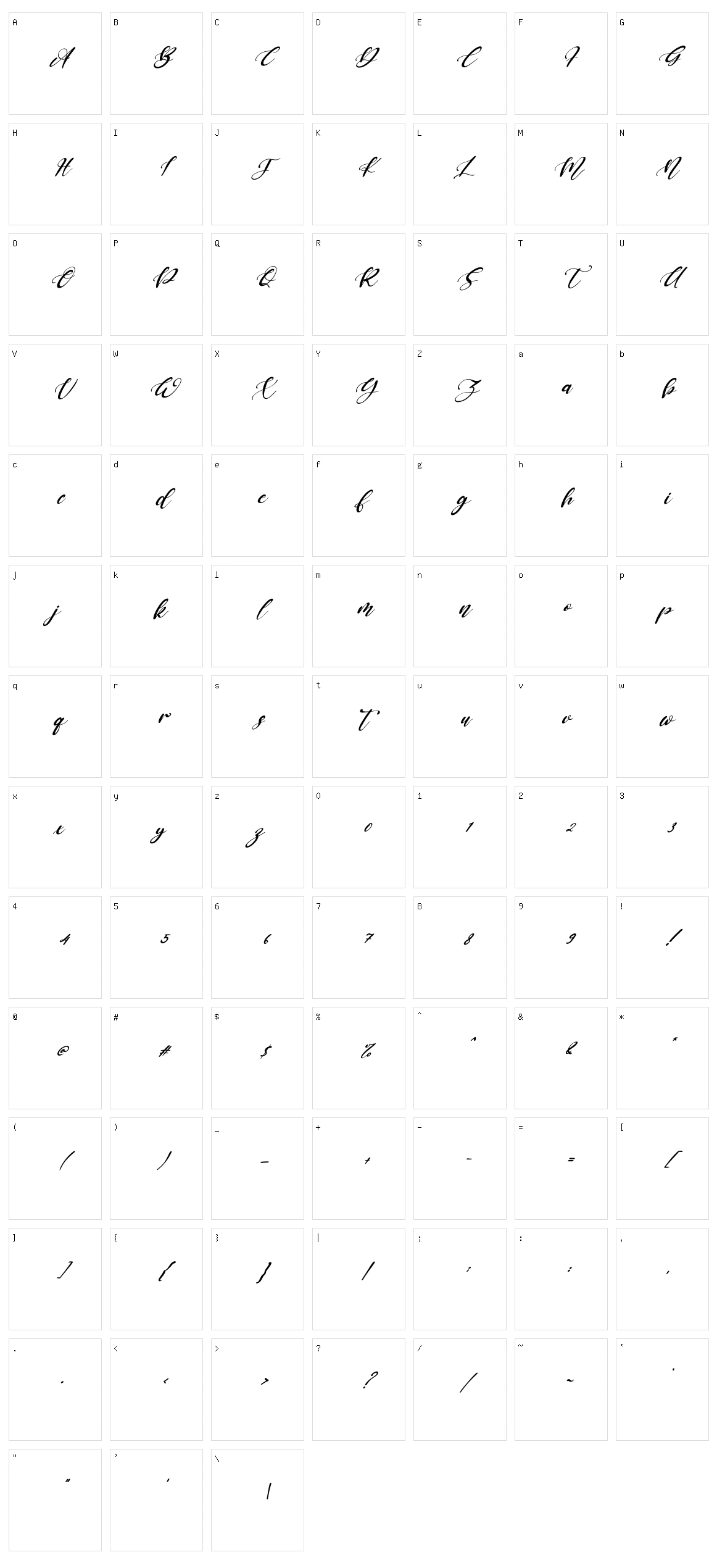 Keffie Austina Character Set