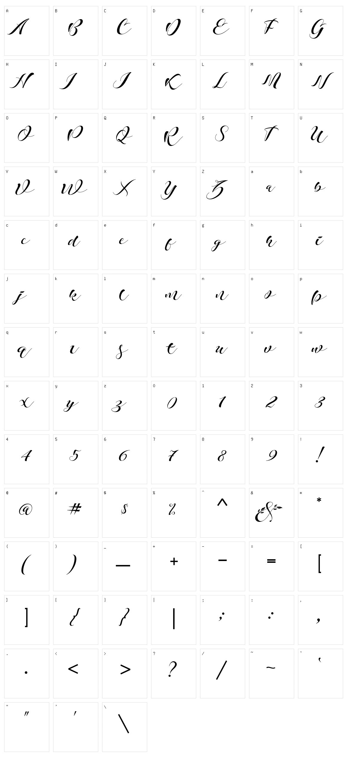 Khansa Character Set