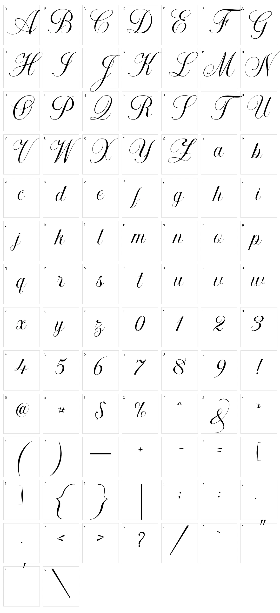 Khatija Calligraphy Character Set