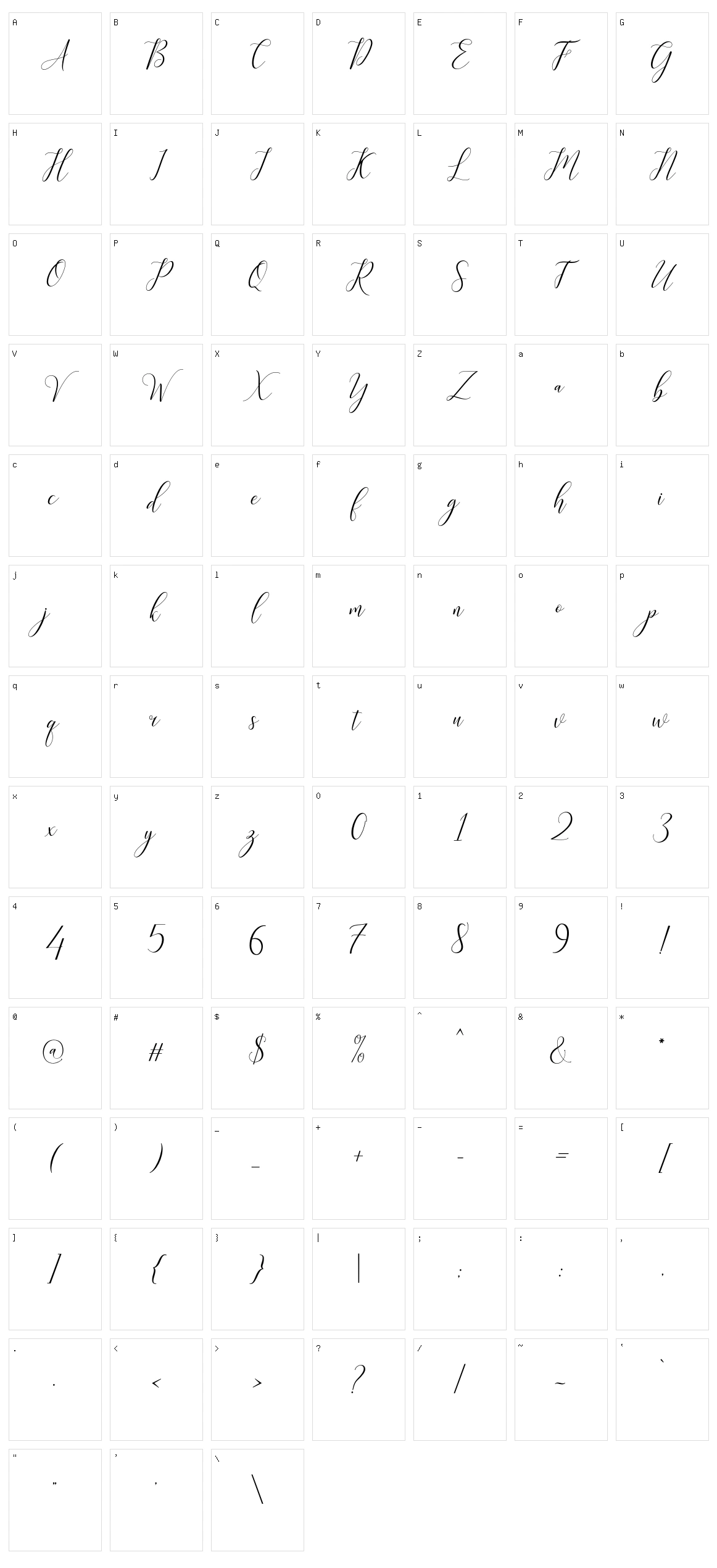 Kimberly Character Set