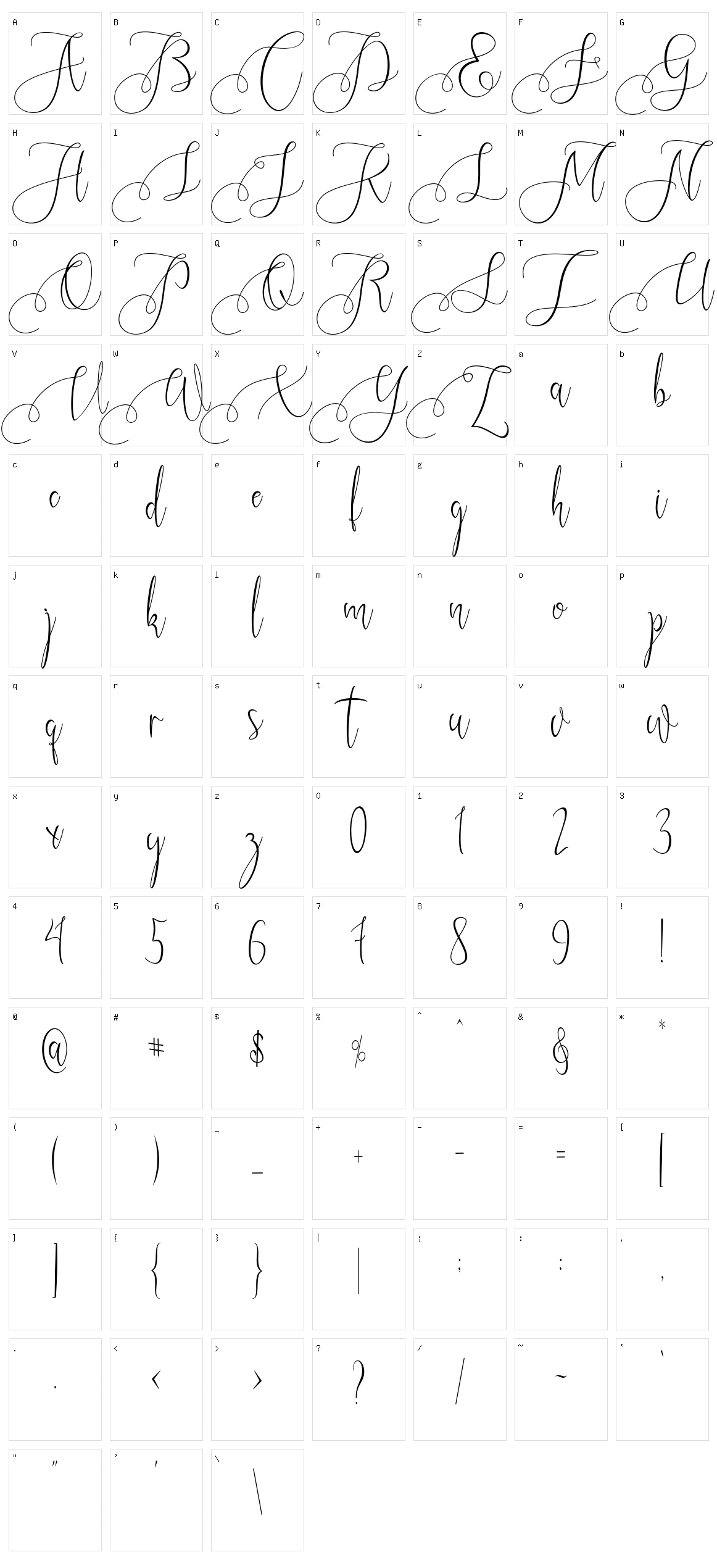 Kristallian Character Set