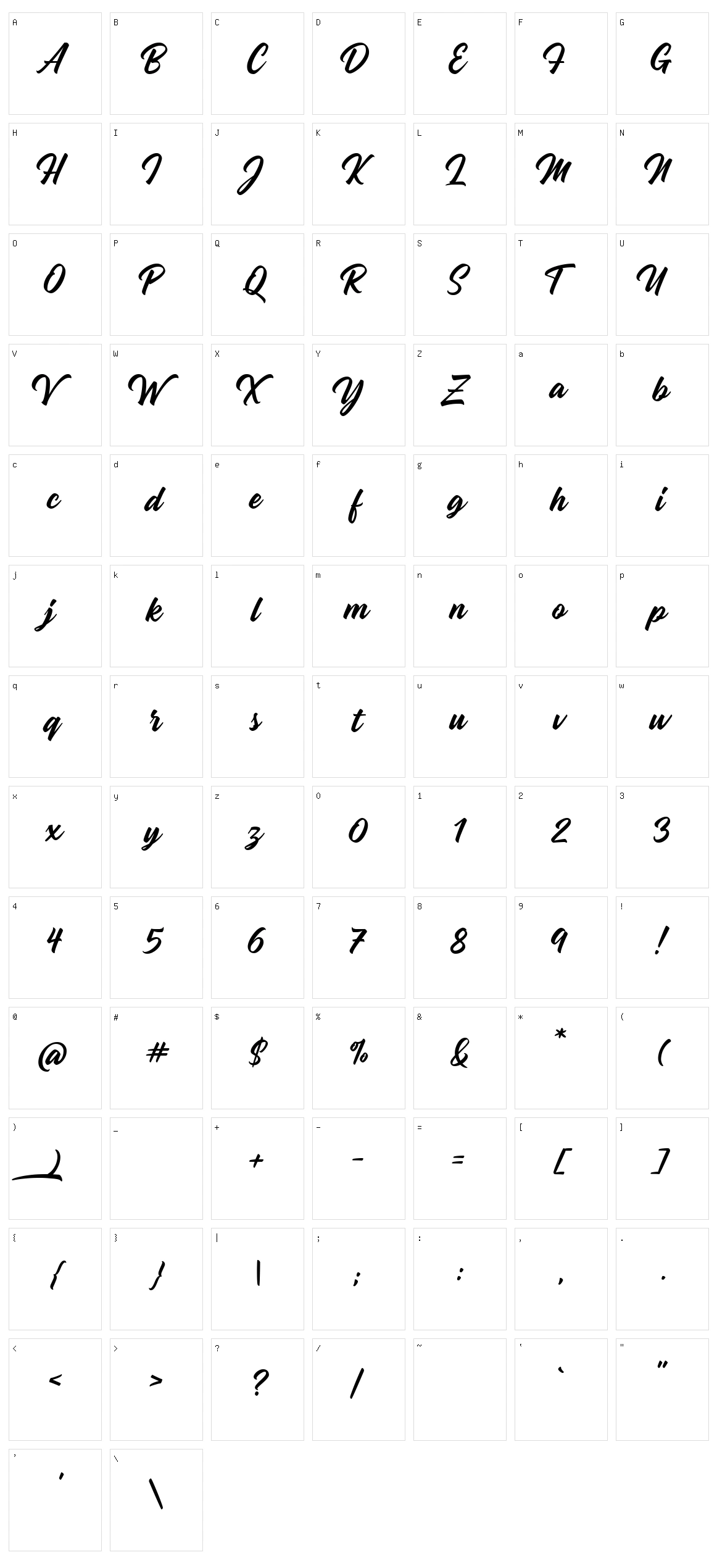 Madame Character Set