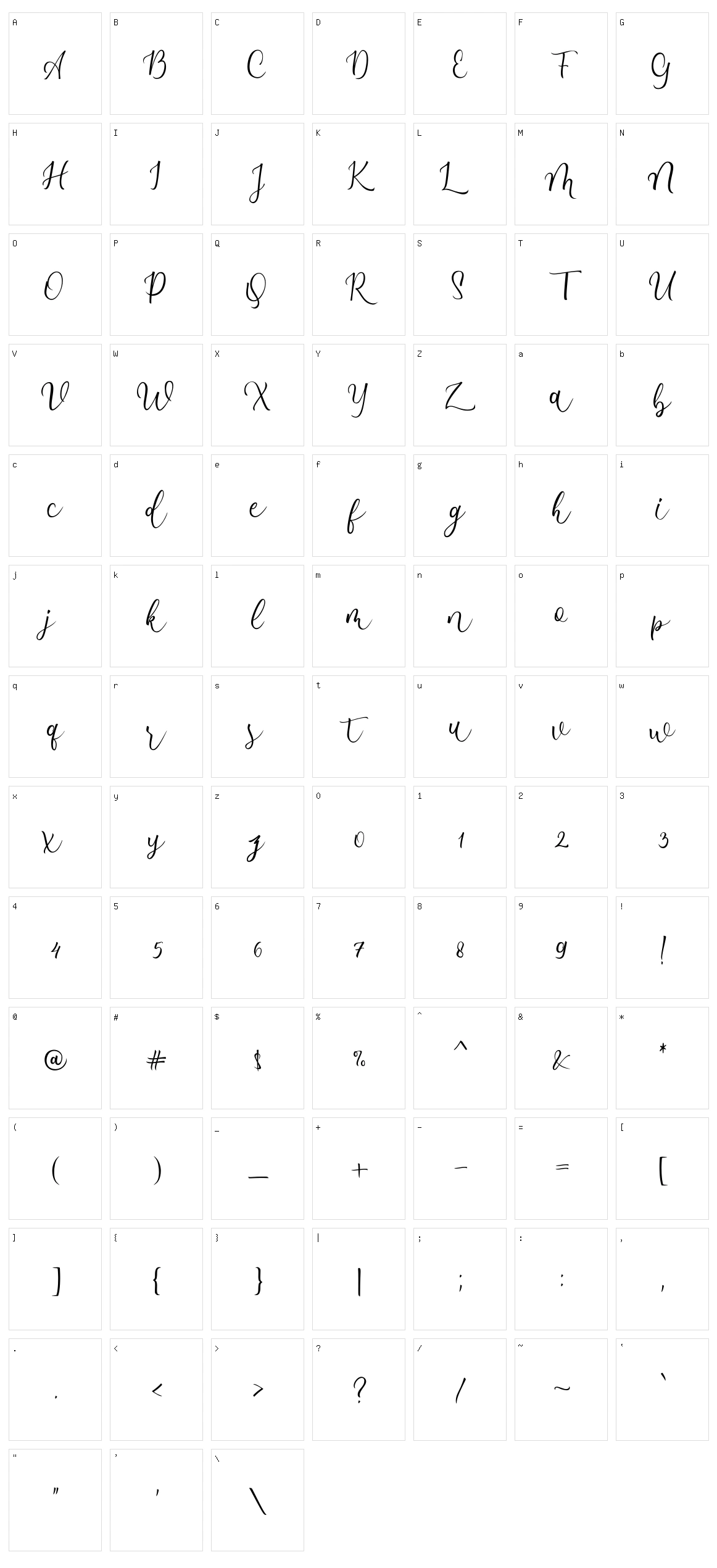 Madania Character Set