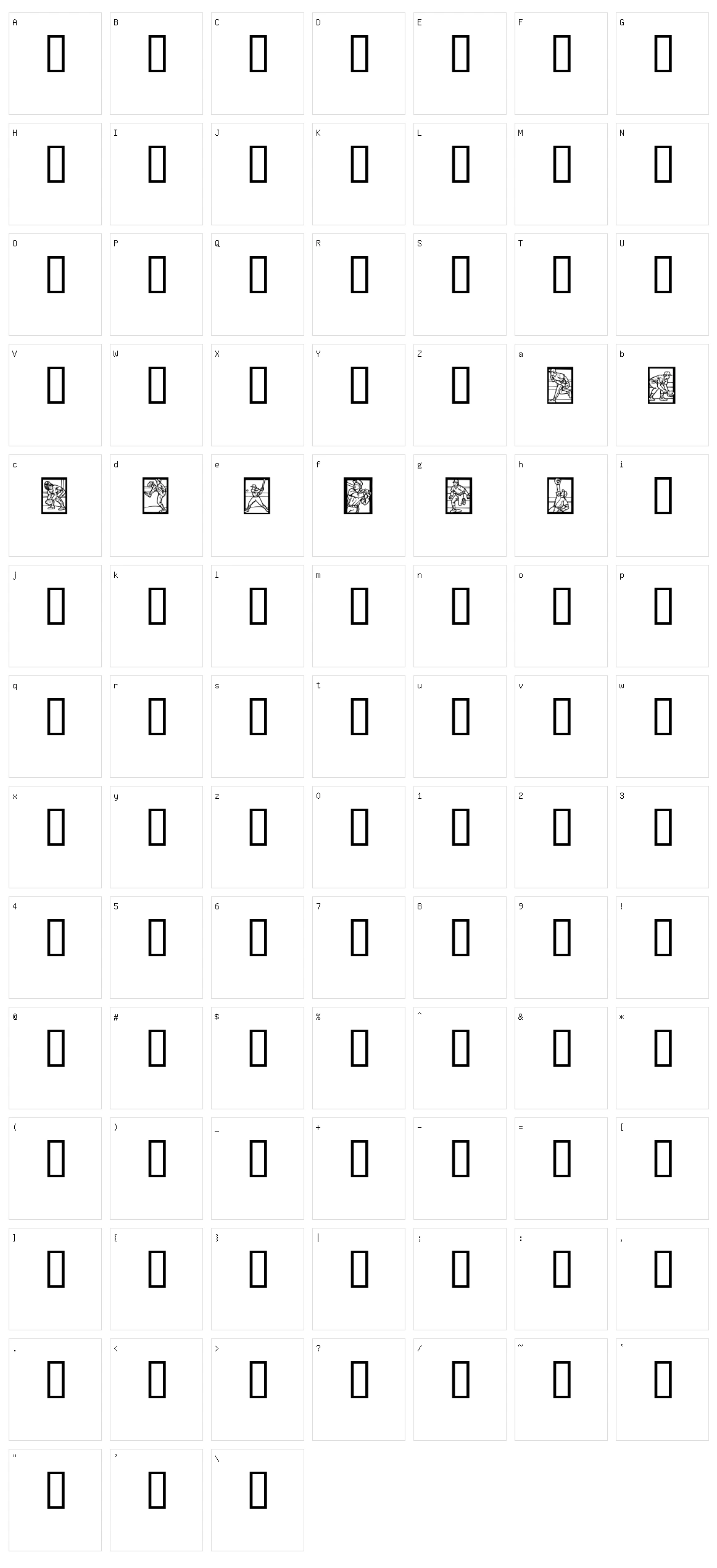 Baseball Character Set