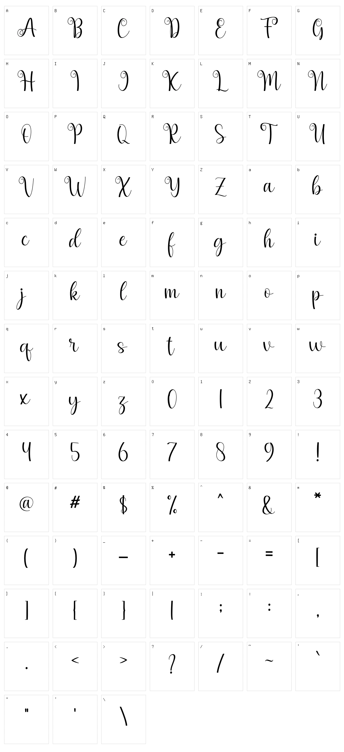 Magical Script Character Set