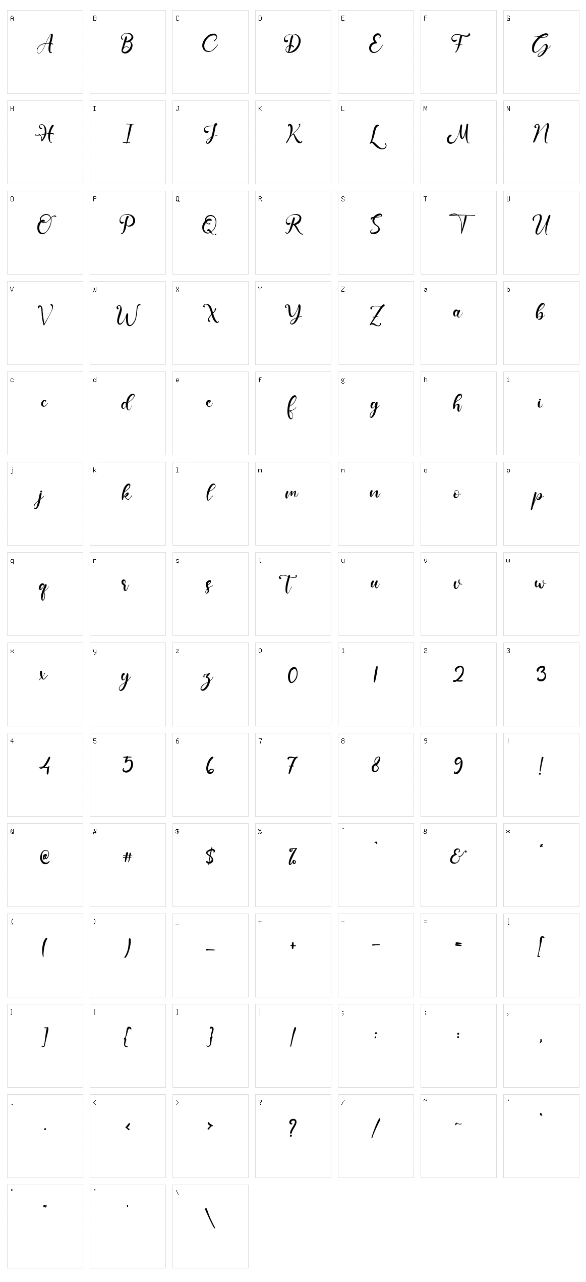 Majesty Square Character Set